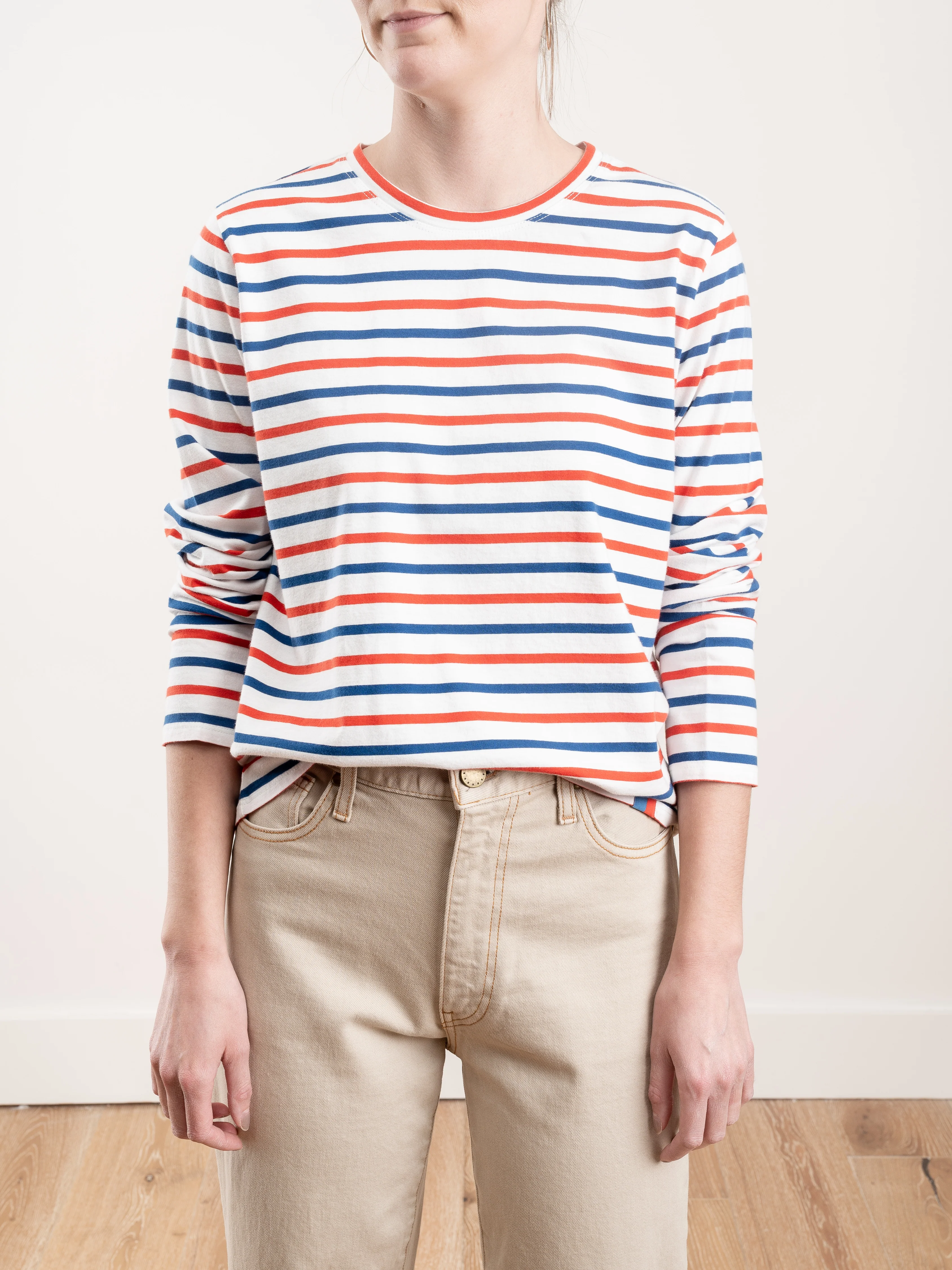 the modern long shirt - white/true blue/poppy - Image 2