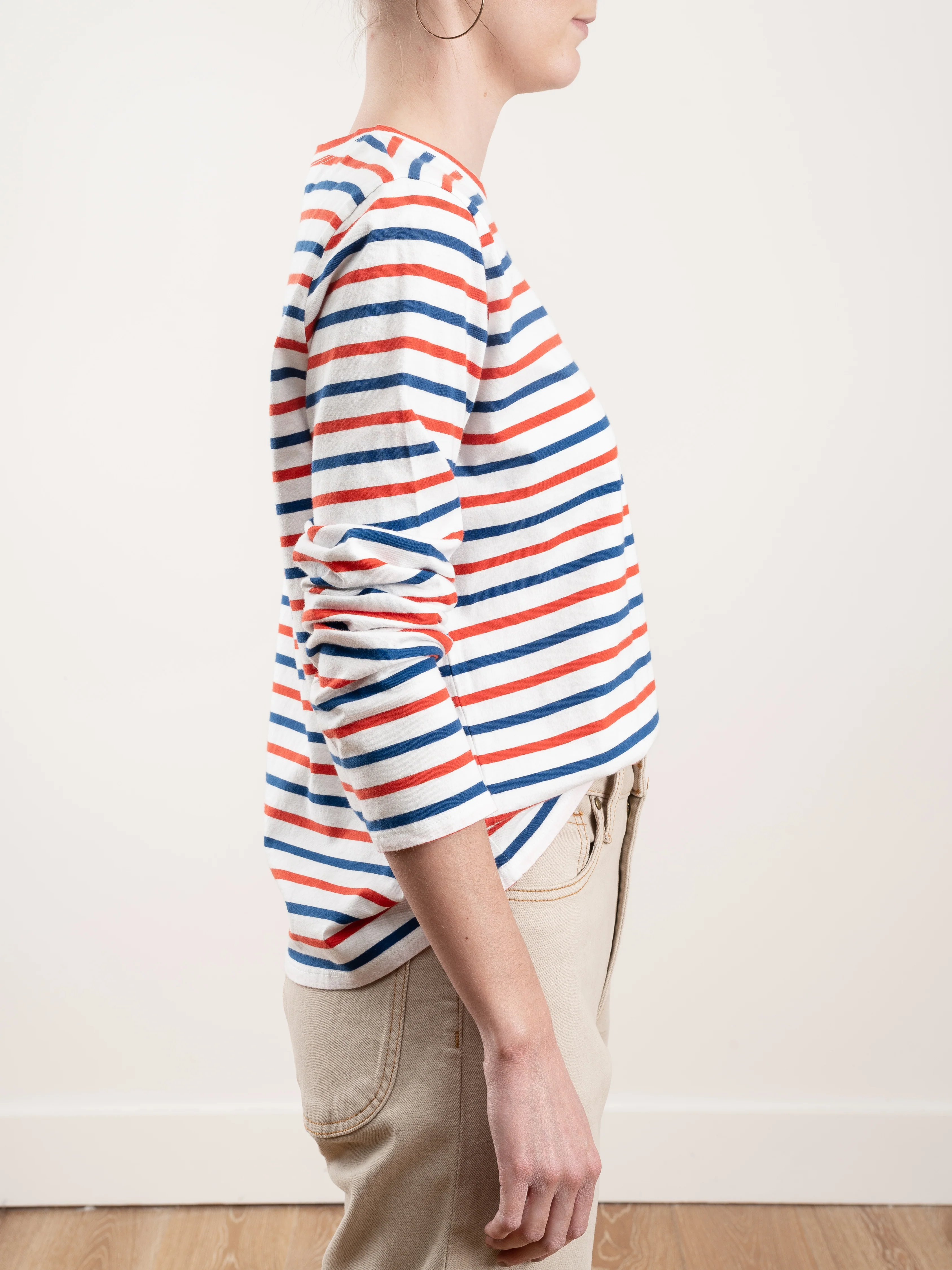 the modern long shirt - white/true blue/poppy - Image 3
