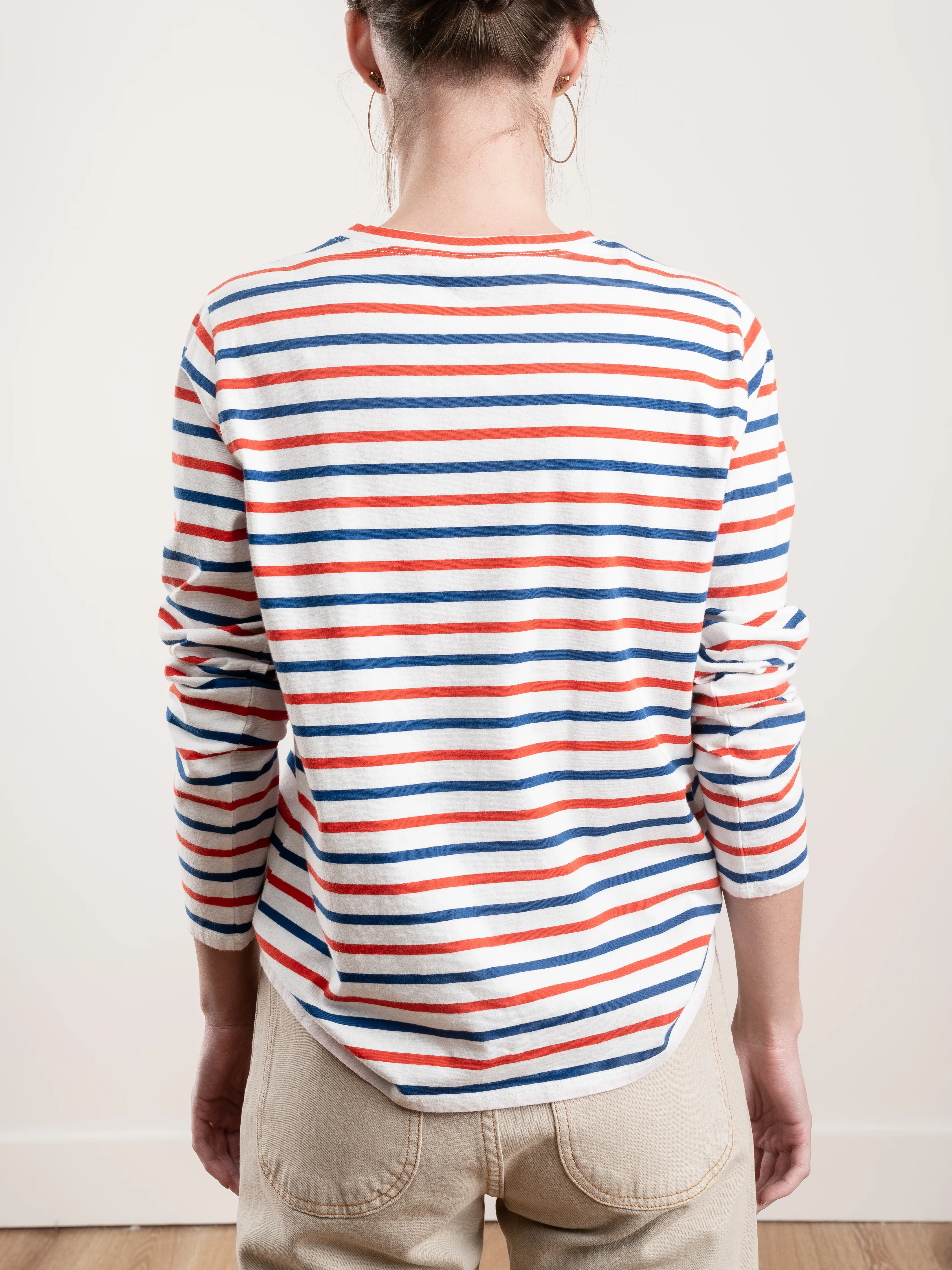 the modern long shirt - white/true blue/poppy - Image 4