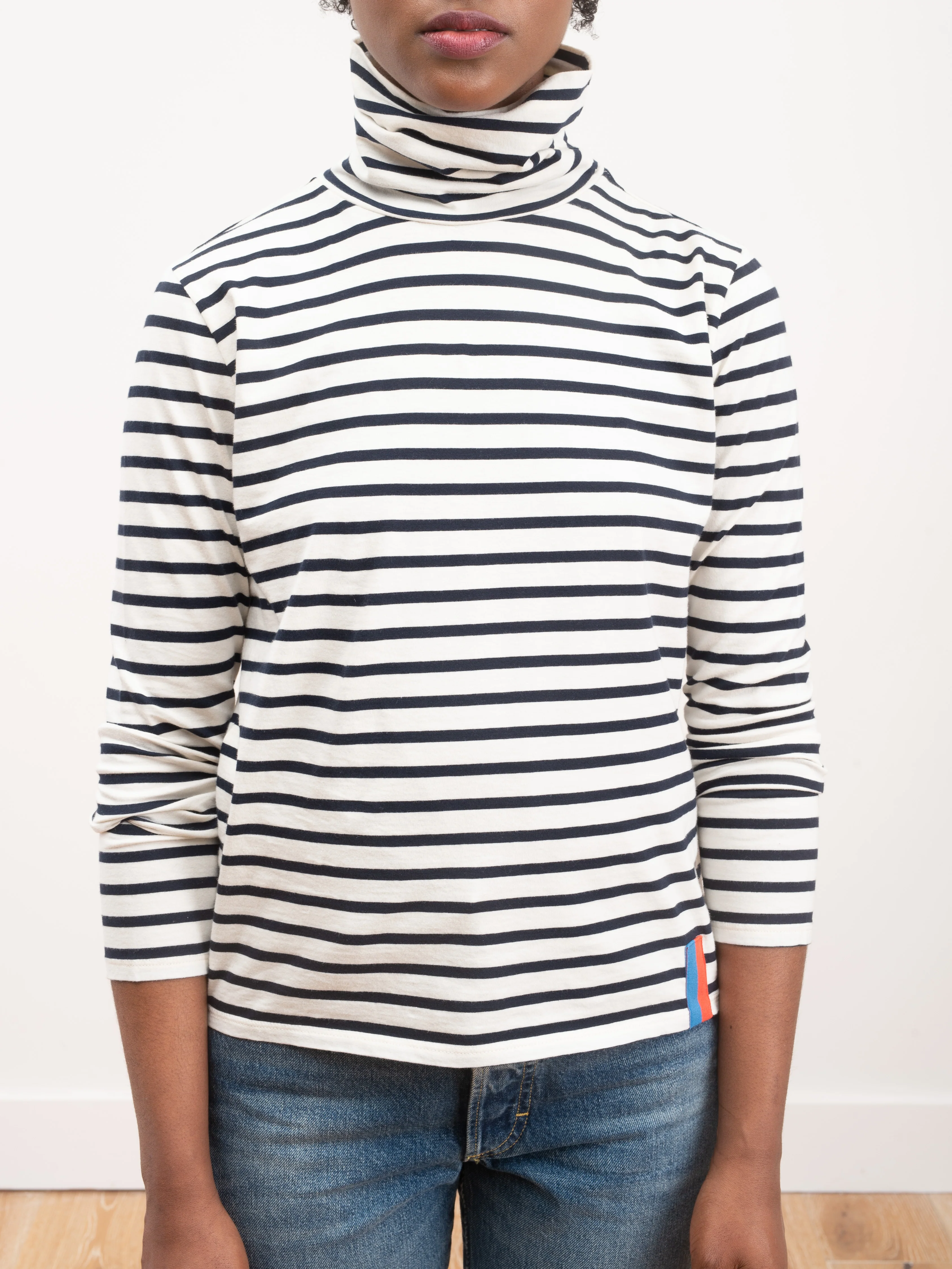 the turtleneck - cream/navy - Image 2