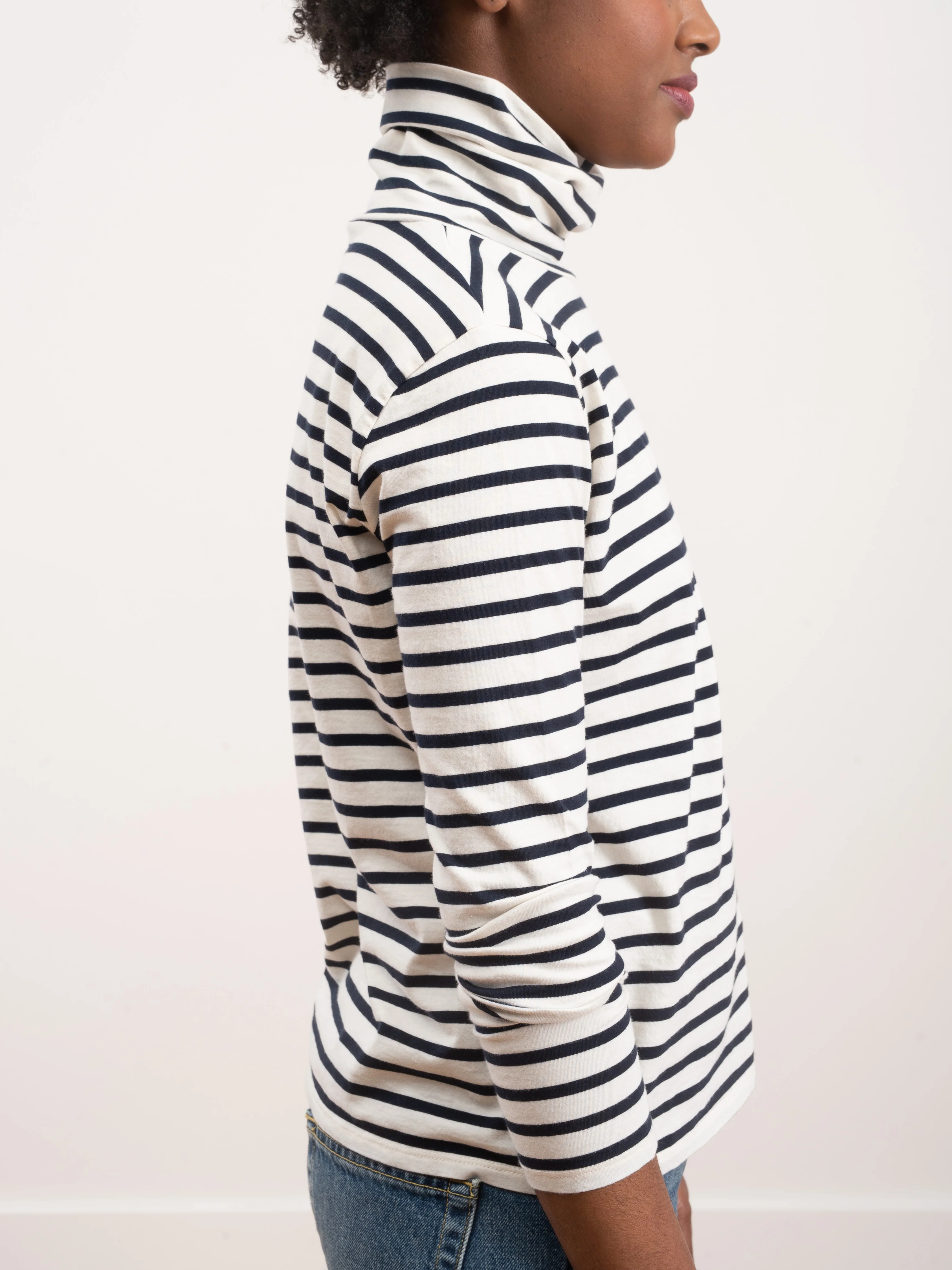 the turtleneck - cream/navy - Image 3