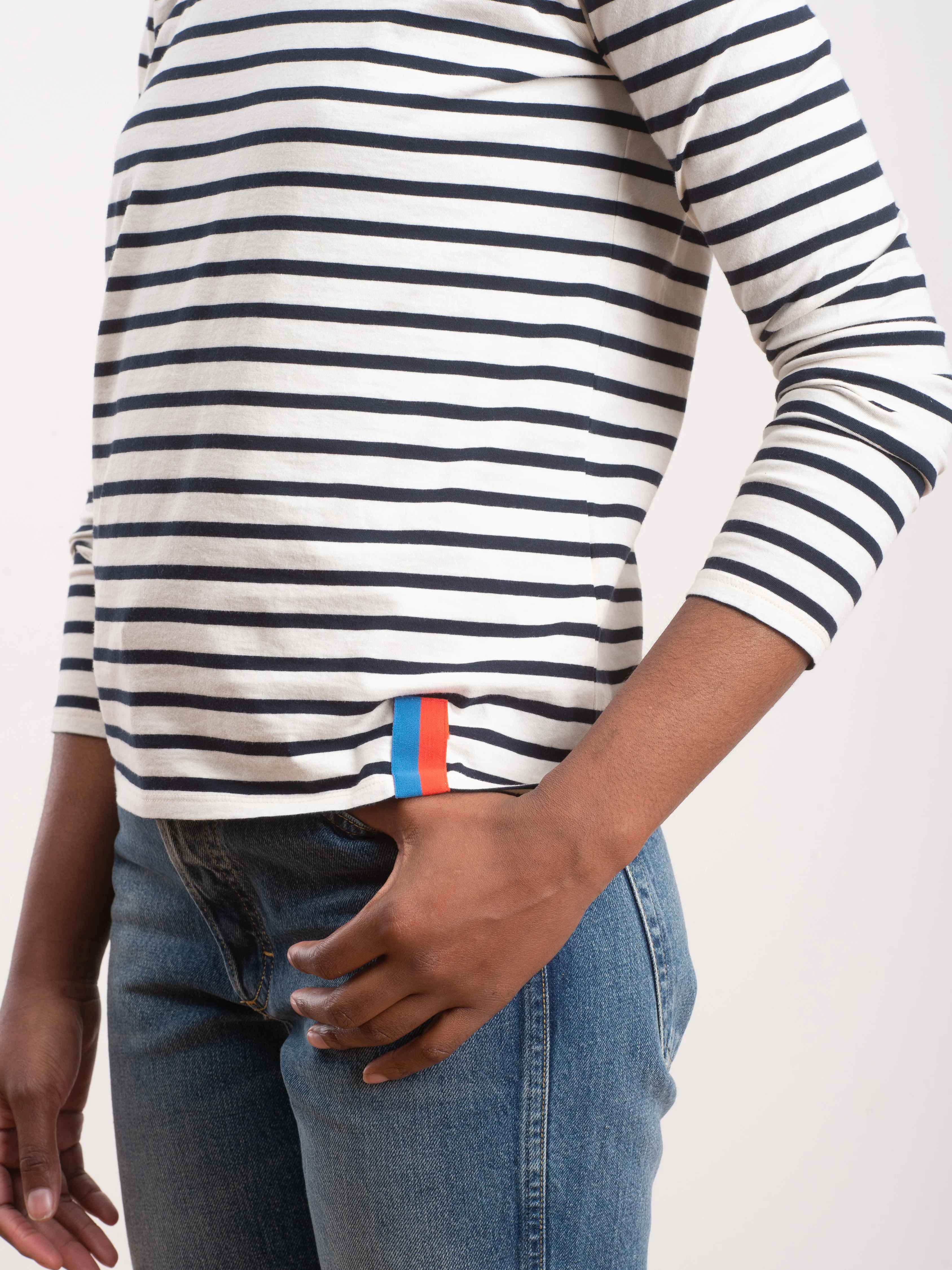 the turtleneck - cream/navy - Image 5