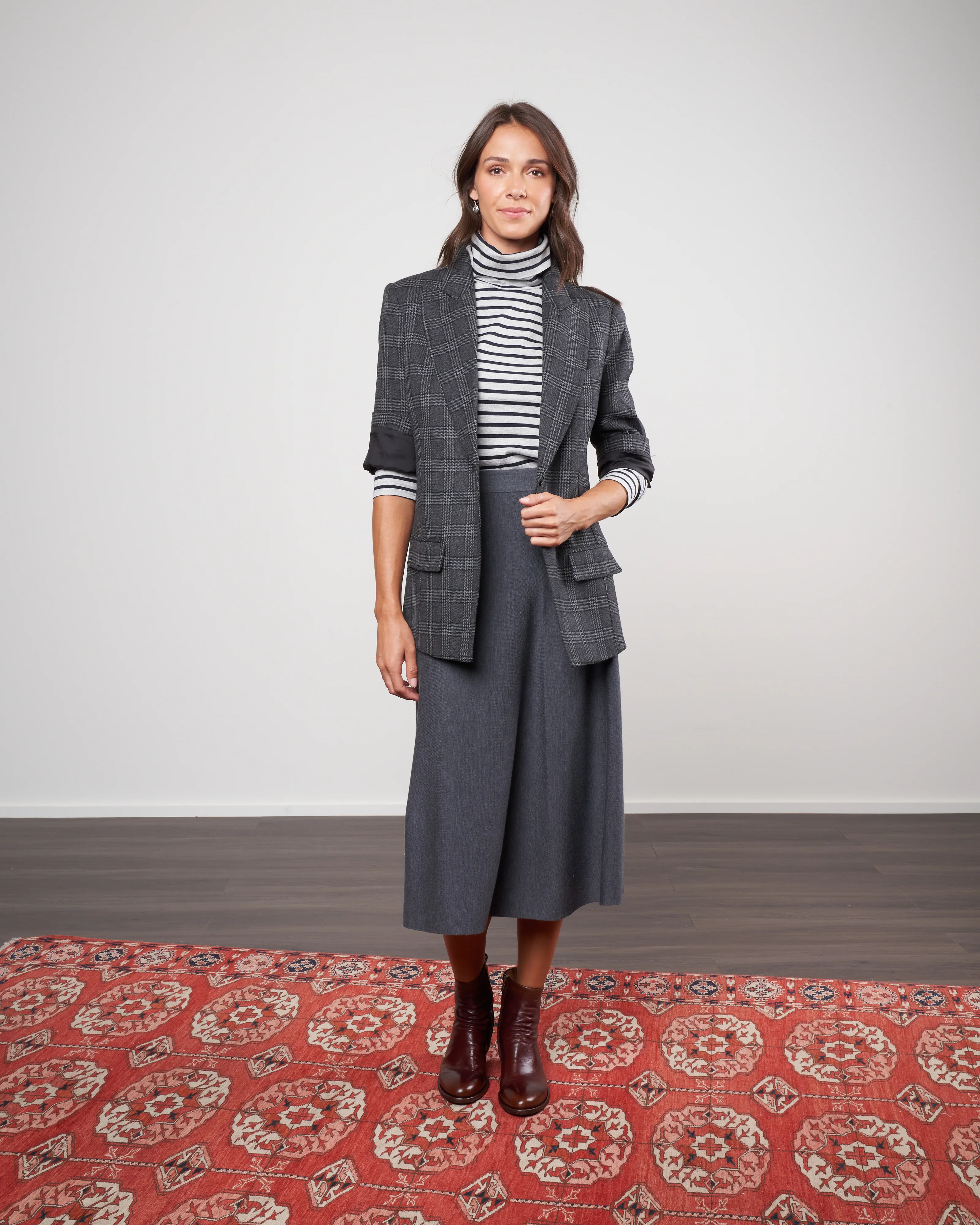 the turtleneck - heather grey/navy - Image 2