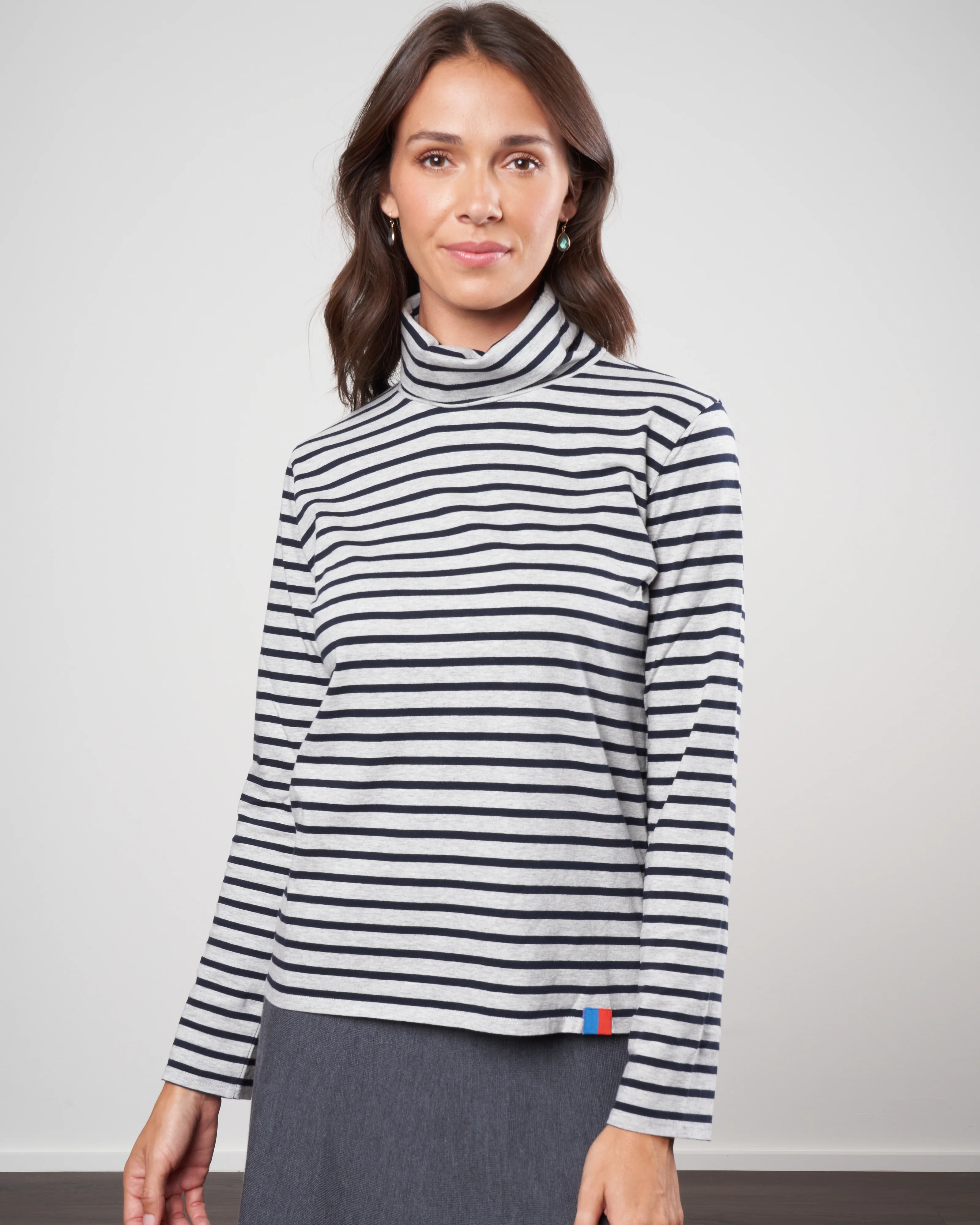 the turtleneck - heather grey/navy - Image 3
