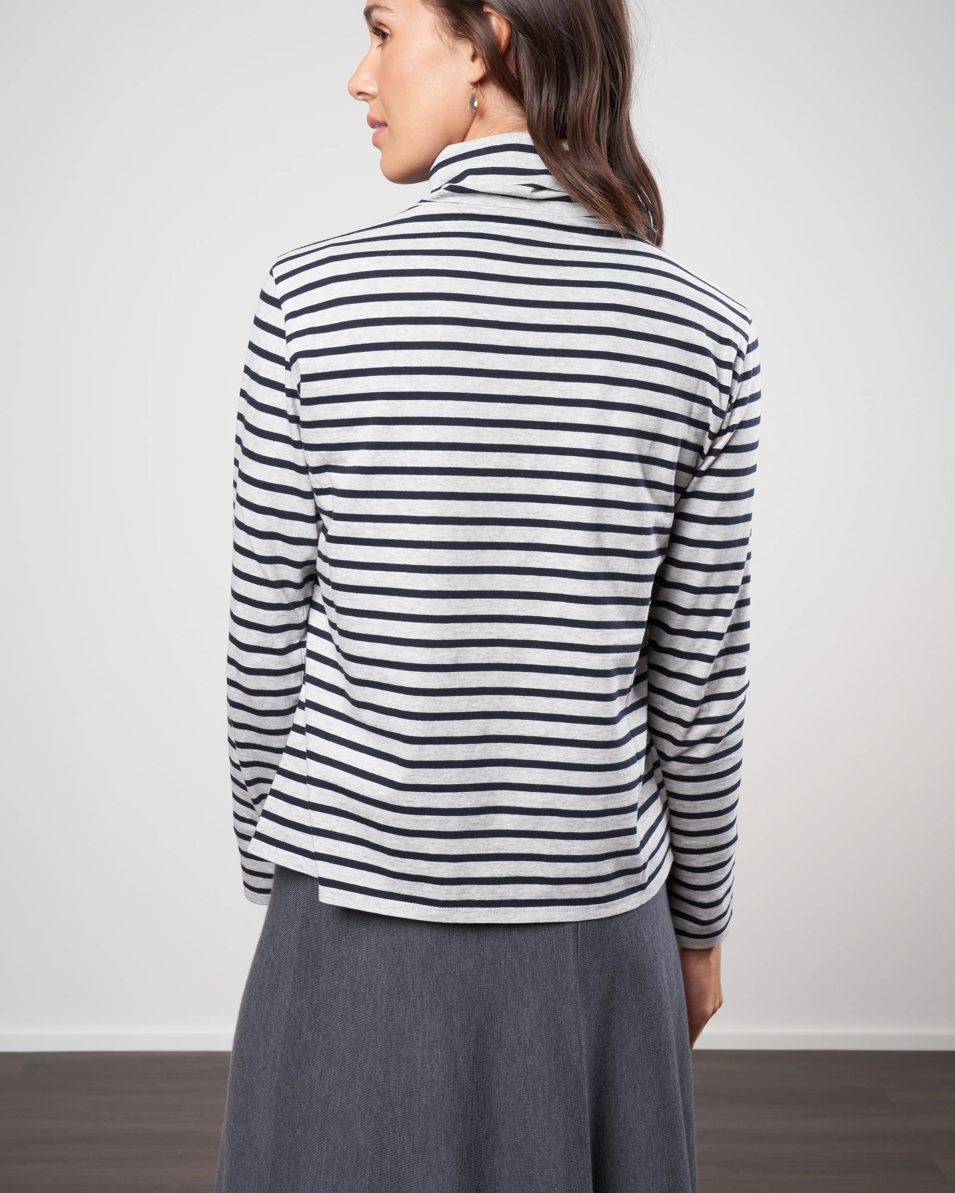 the turtleneck - heather grey/navy - Image 4
