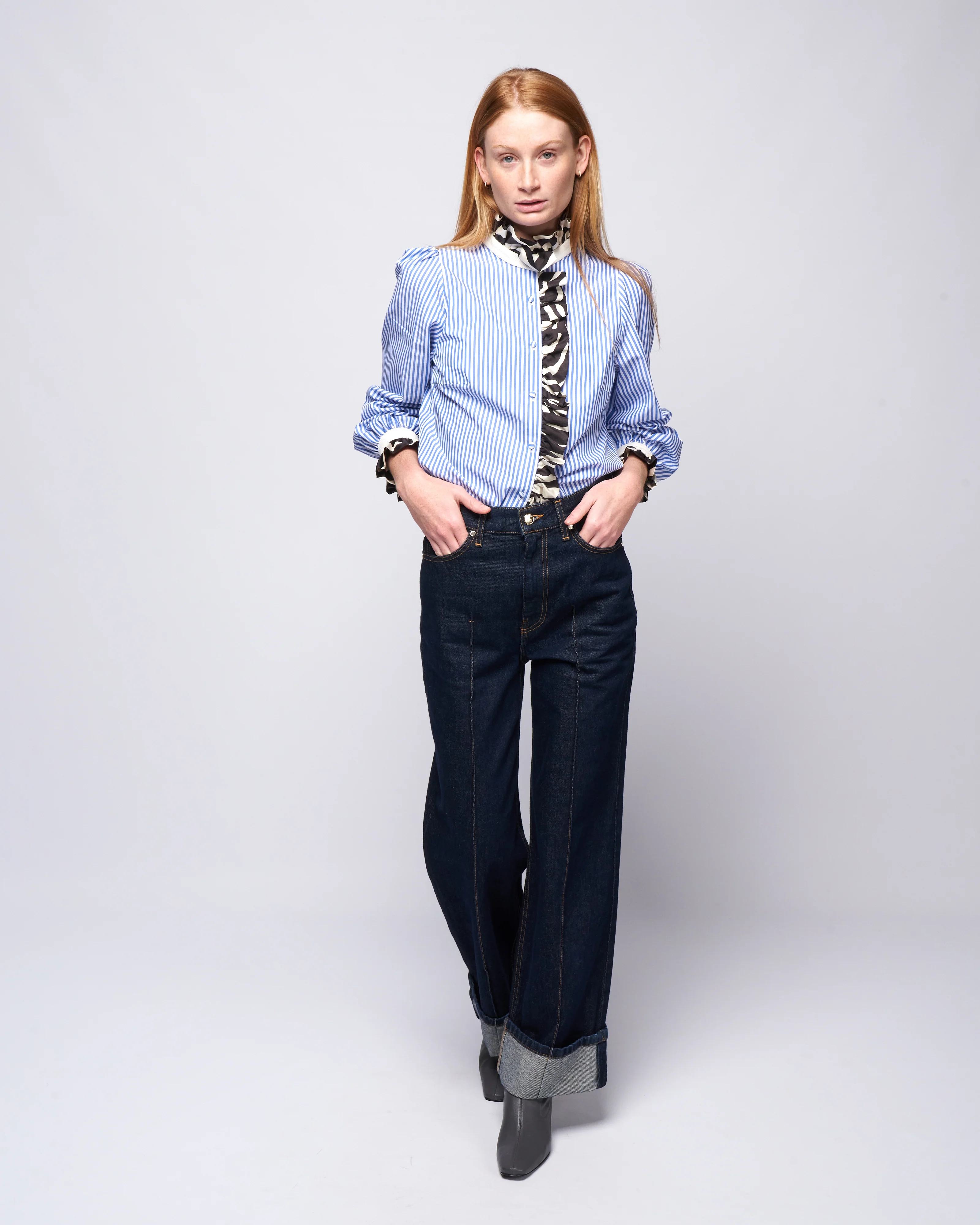 baronne - raye bleu - Image 2