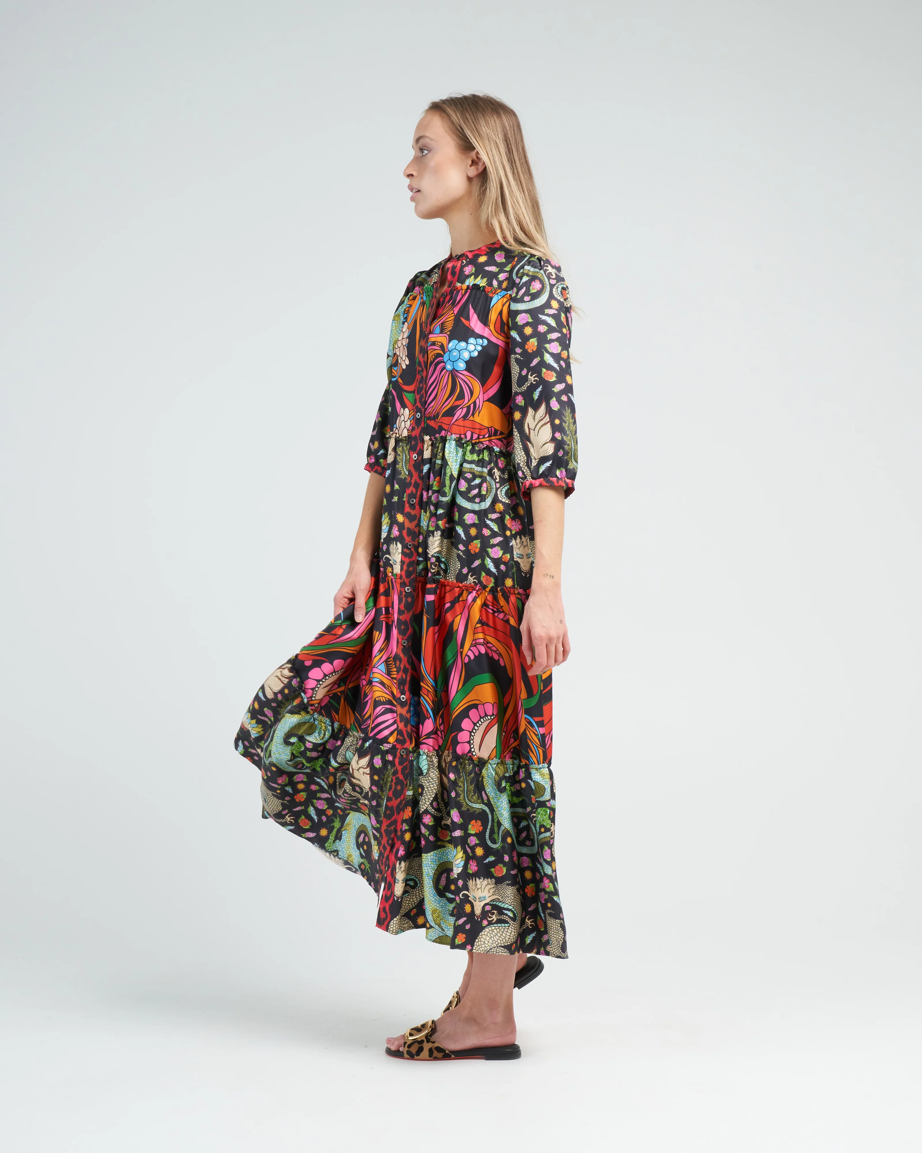 flore dress - mix coral fun - Image 2