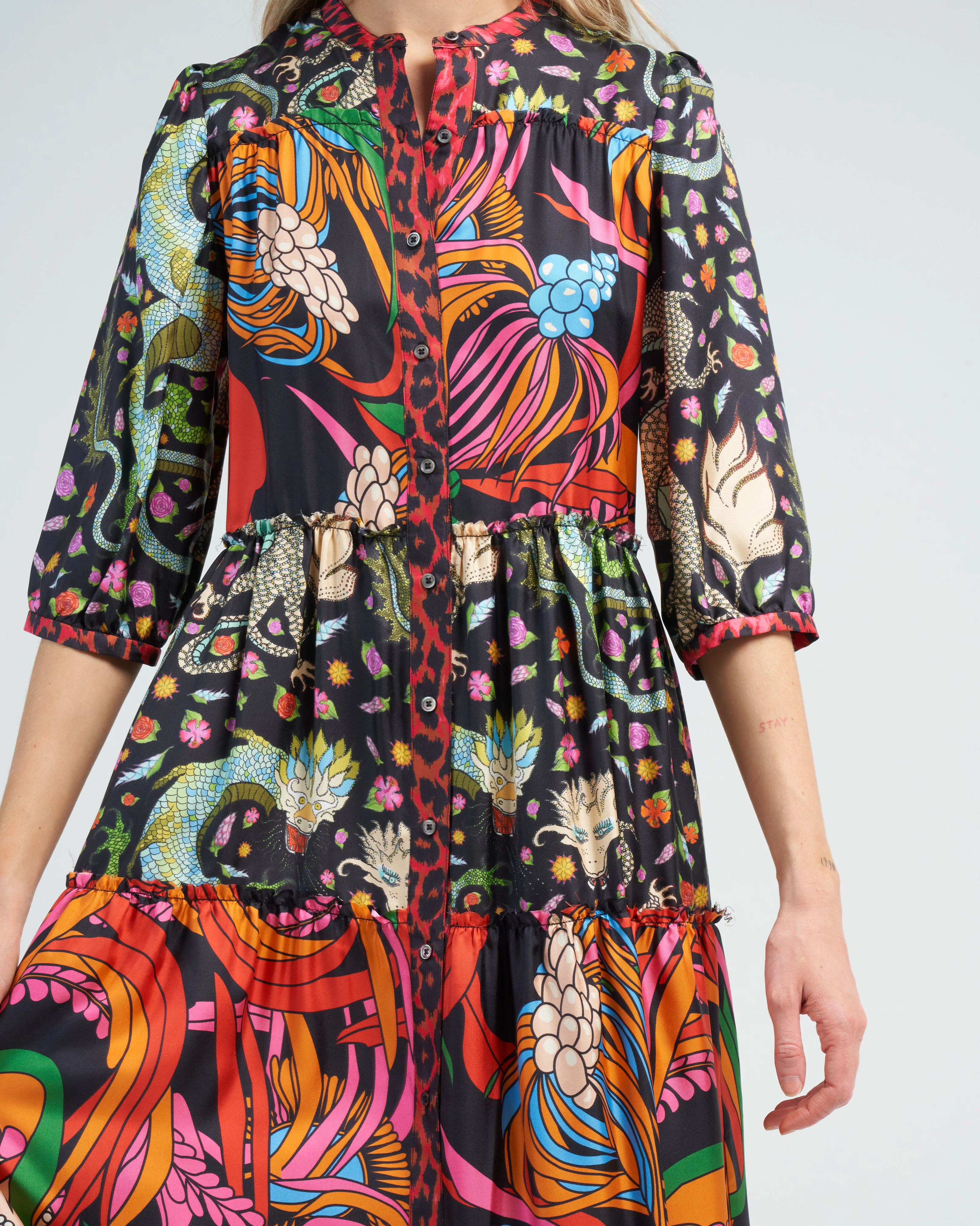 flore dress - mix coral fun - Image 4