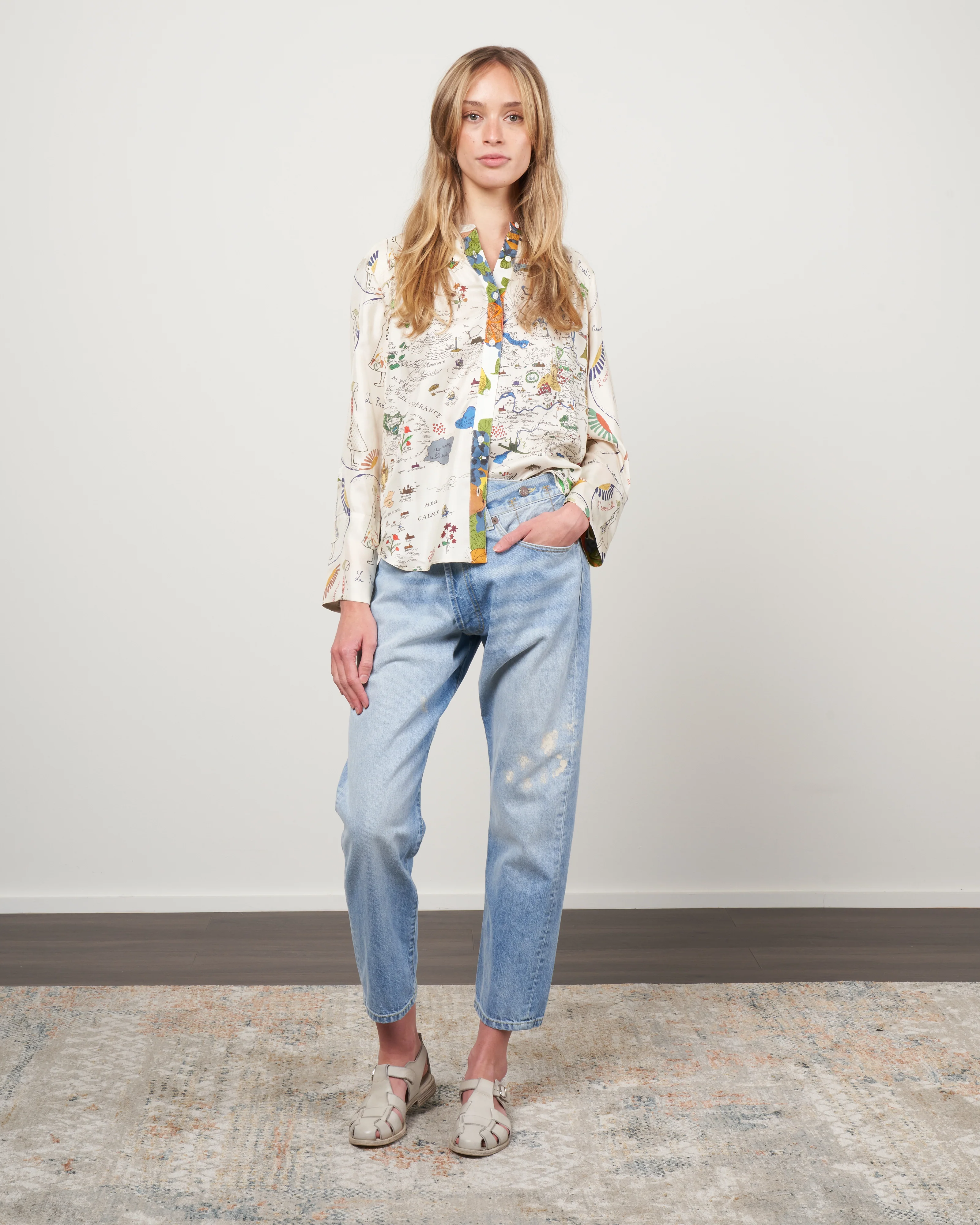 jeanne shirt - mix carte coloree ecru - Image 2
