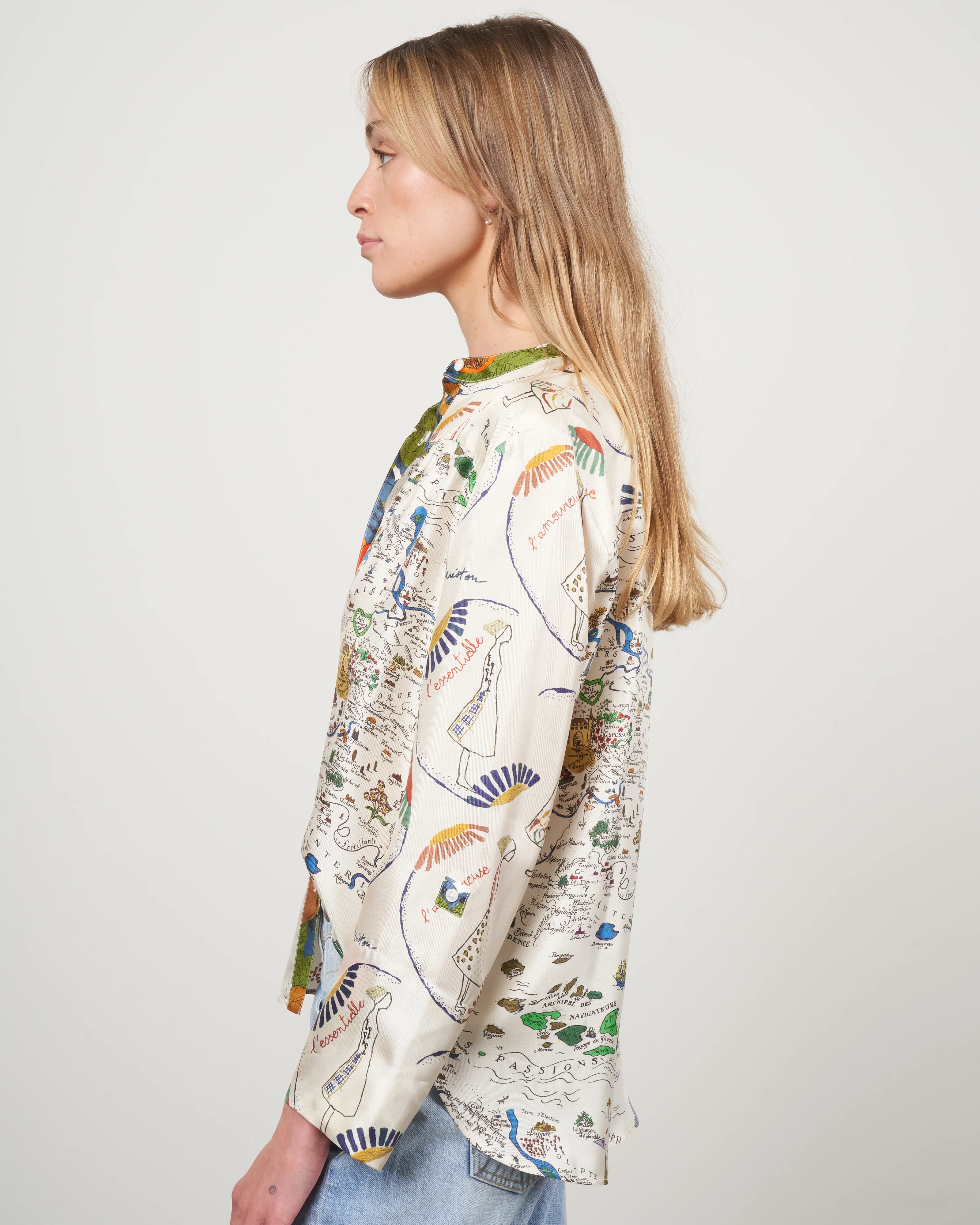jeanne shirt - mix carte coloree ecru - Image 3