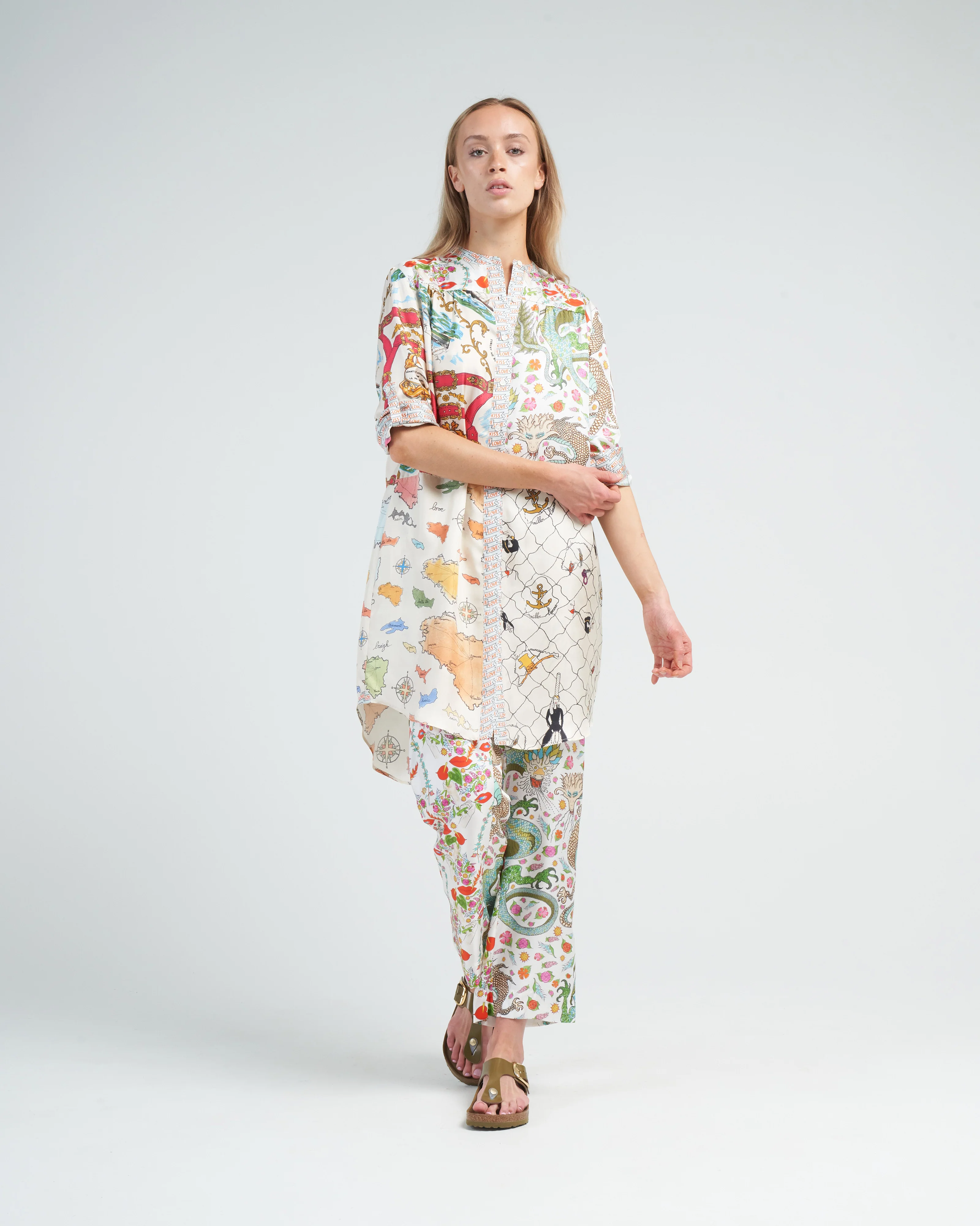 jeanne top - mix dragons maroc blanc - Image 2