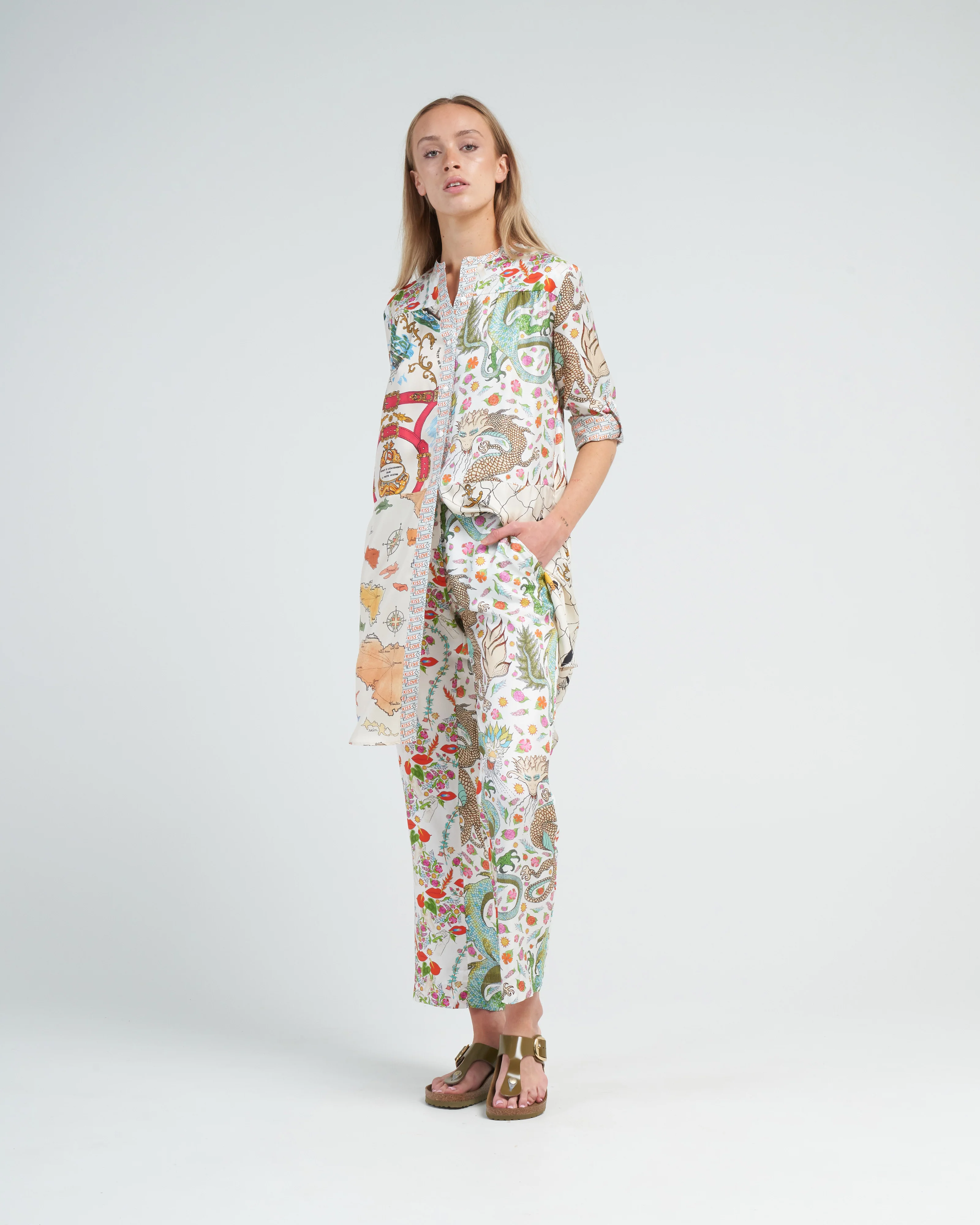jeanne top - mix dragons maroc blanc - Image 3