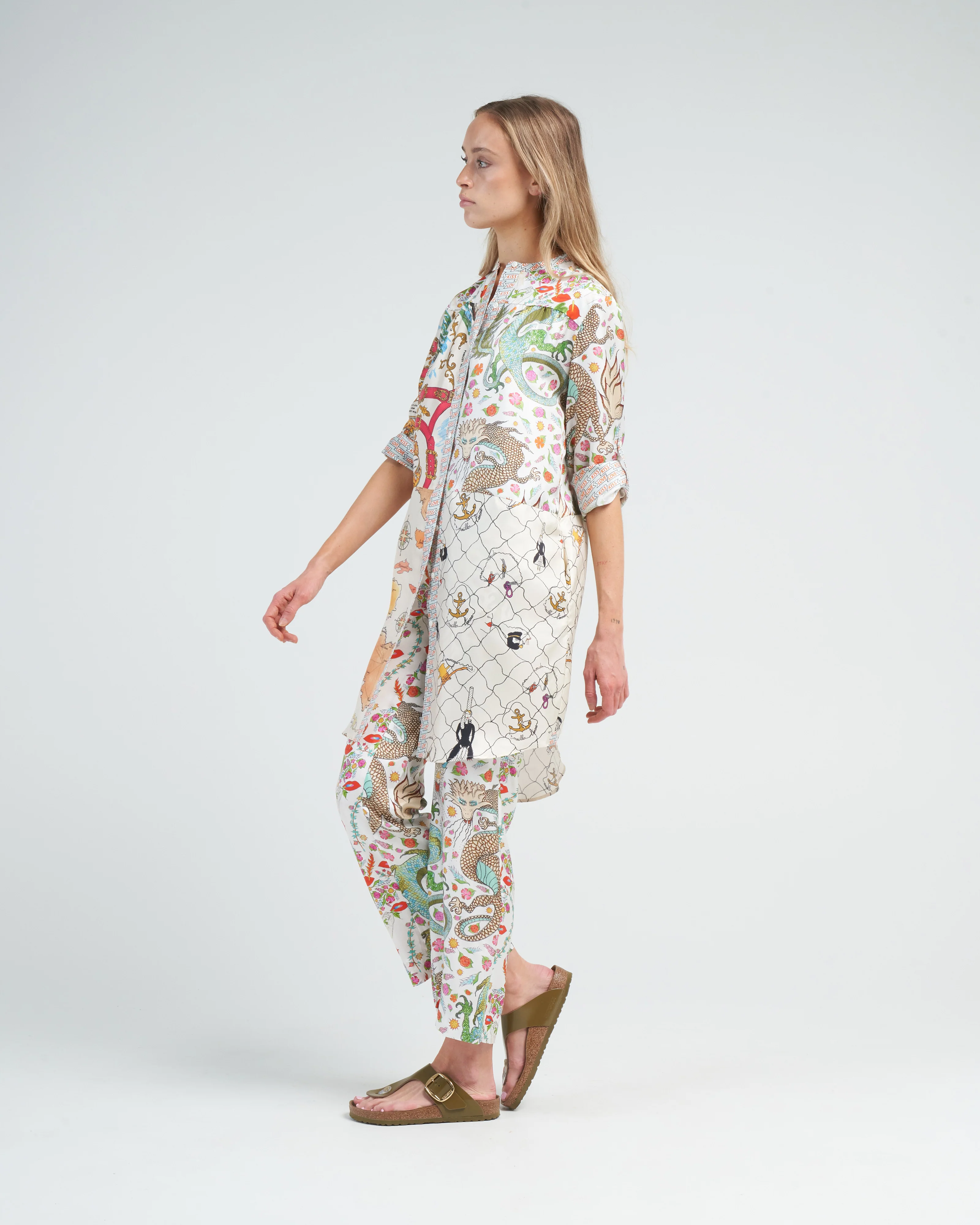 jeanne top - mix dragons maroc blanc - Image 4