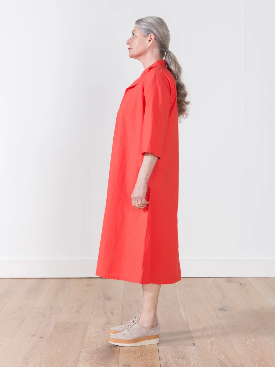 pepita clara dress - lobster - Image 2