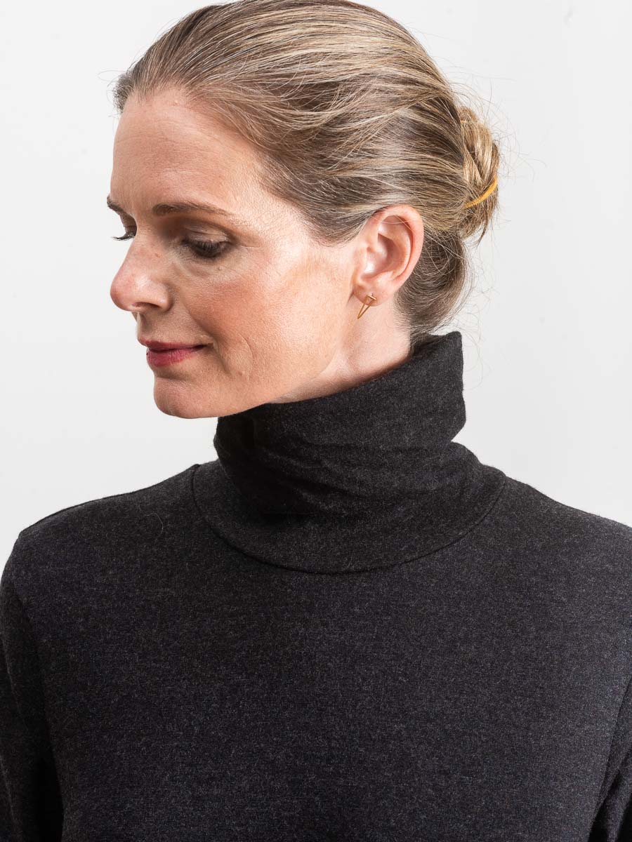 wool turtleneck dress - Image 5