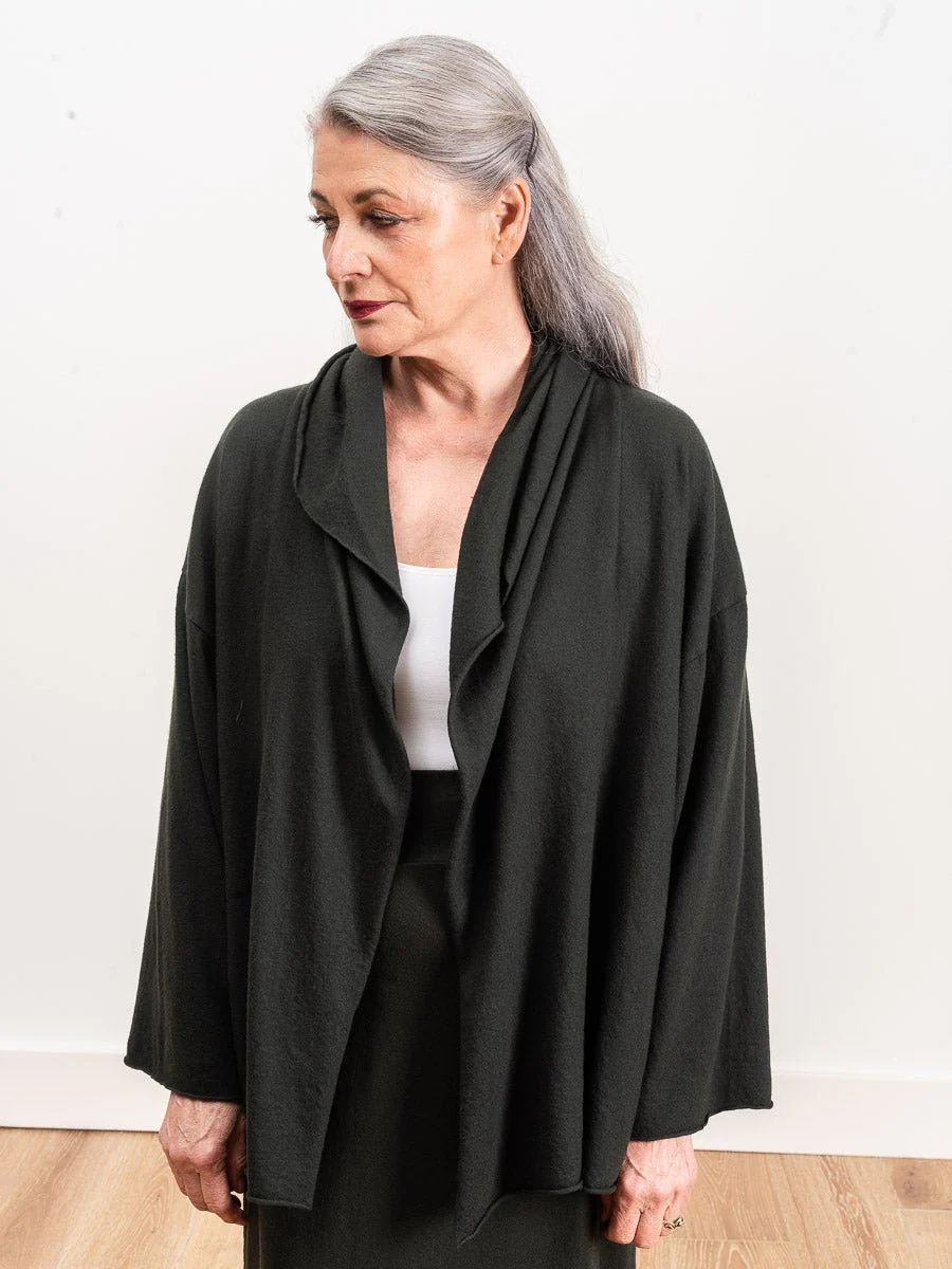 maurizio wool cardigan - moss - Image 3