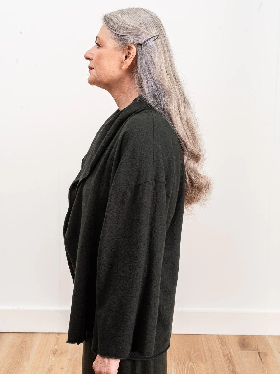 maurizio wool cardigan - moss - Image 4