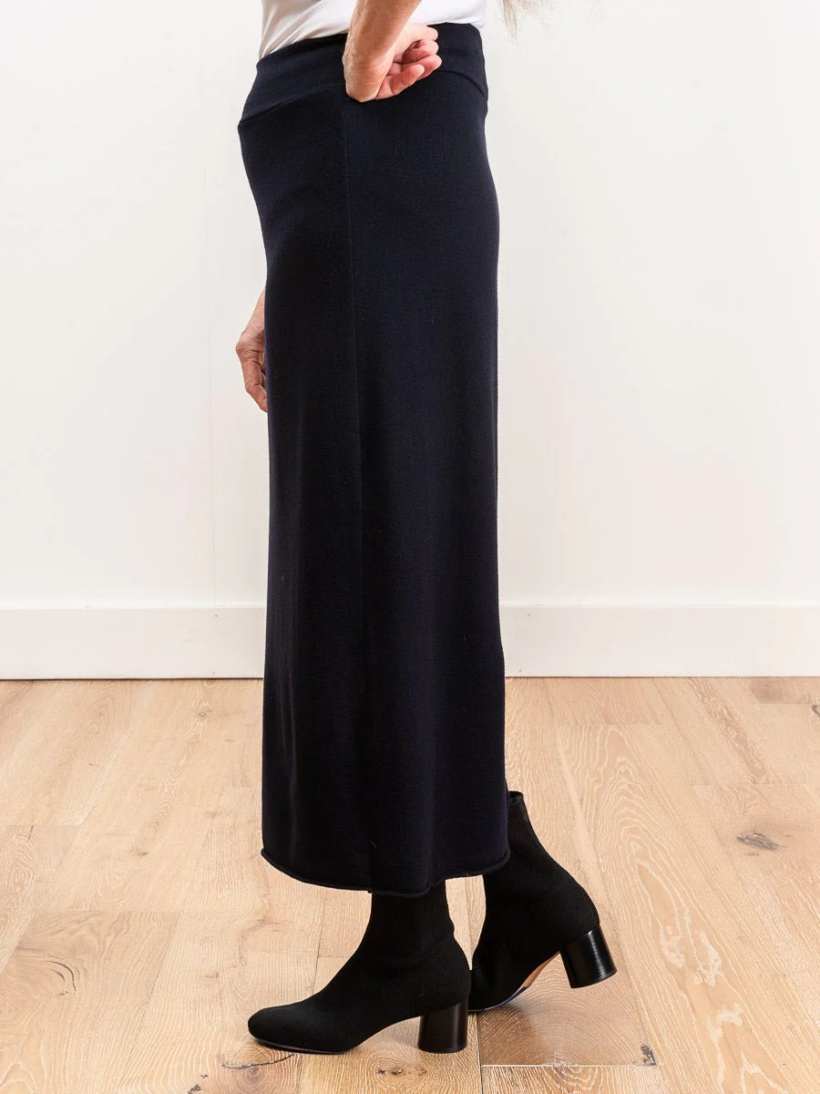 slim wool skirt - atlantic - Image 2
