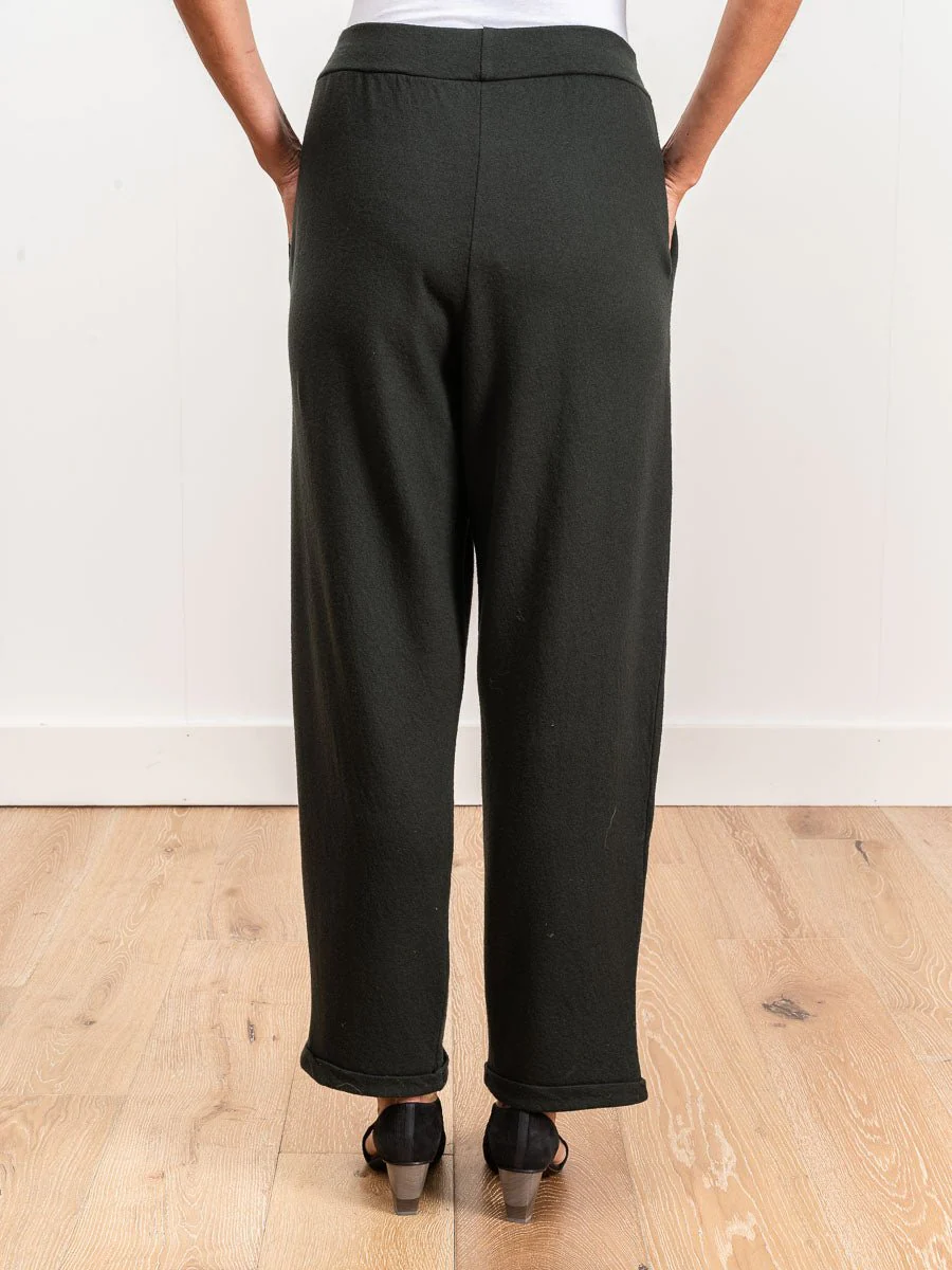slim leg wool pant - moss - Image 3