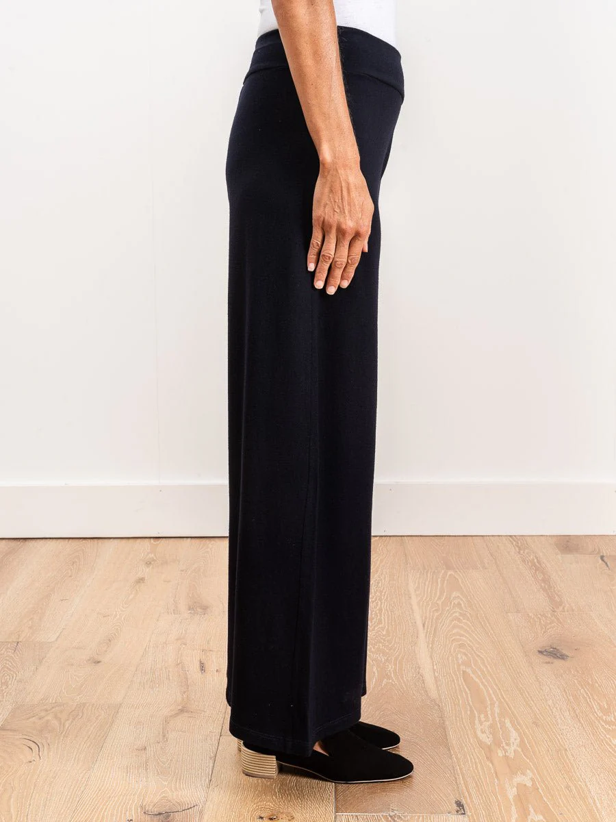 wide leg wool pant - atlantic - Image 2