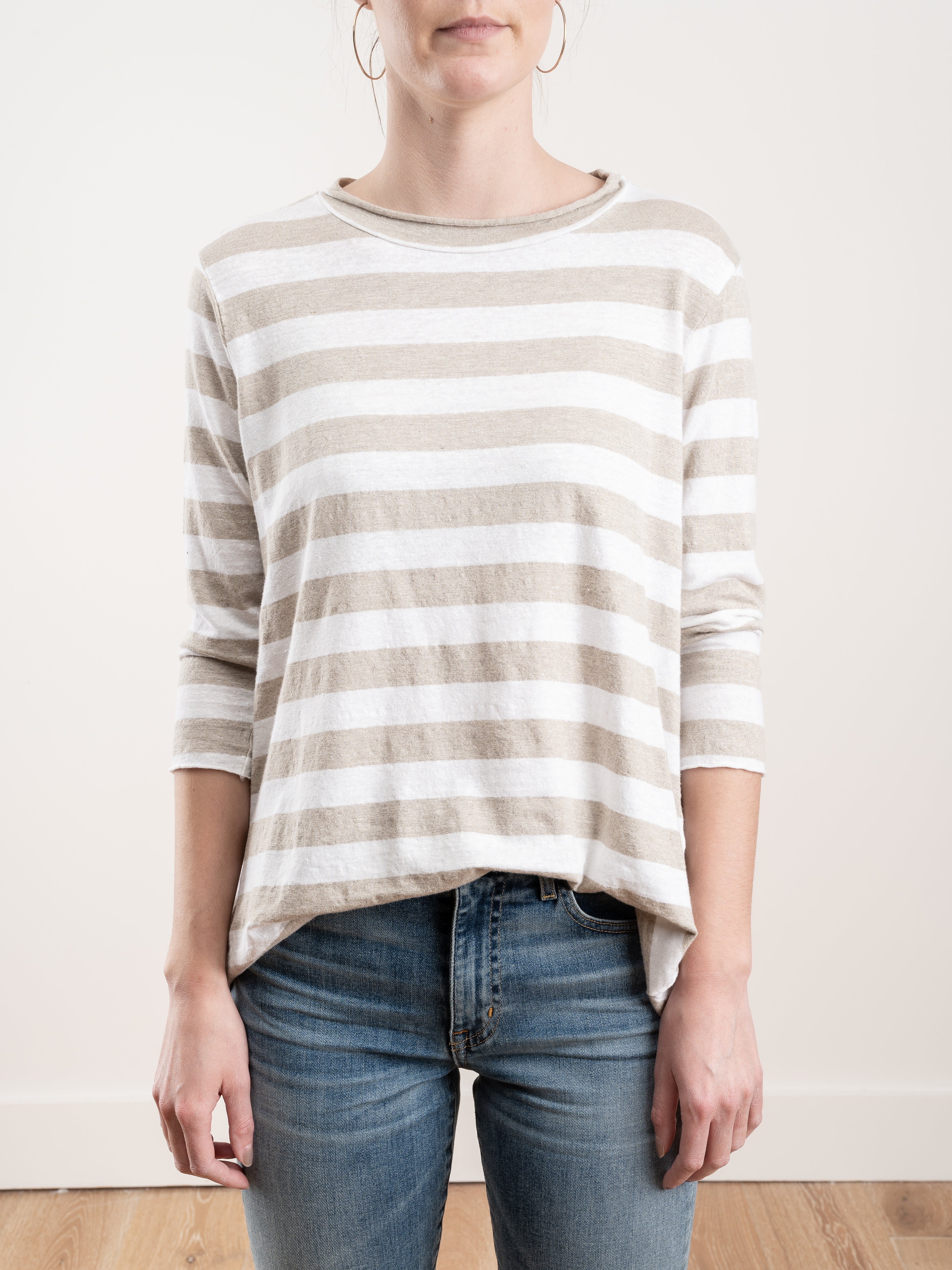 maglia jeppe top - white/beige - Image 3