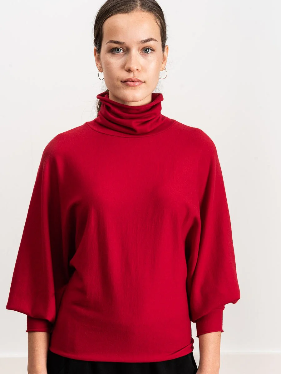 dolman wool top - lampone - Image 4