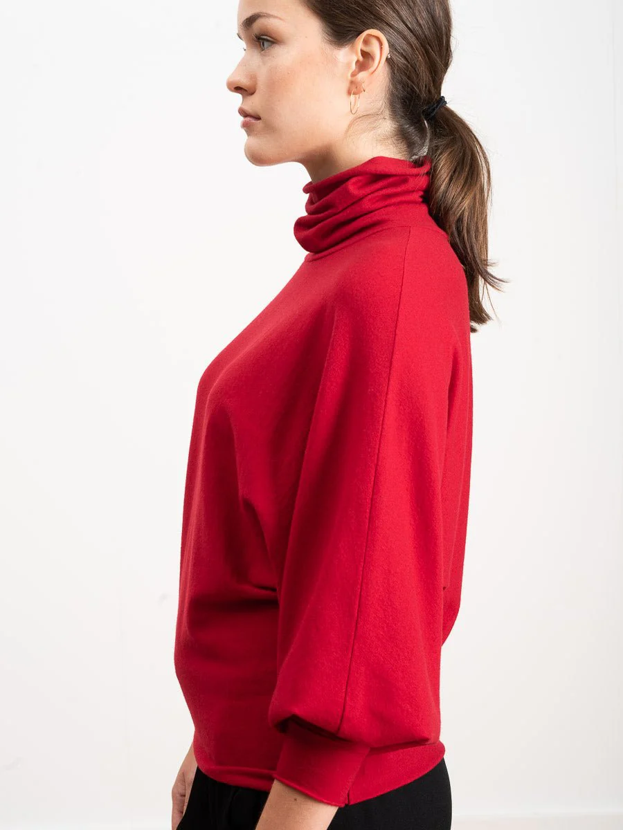 dolman wool top - lampone - Image 5