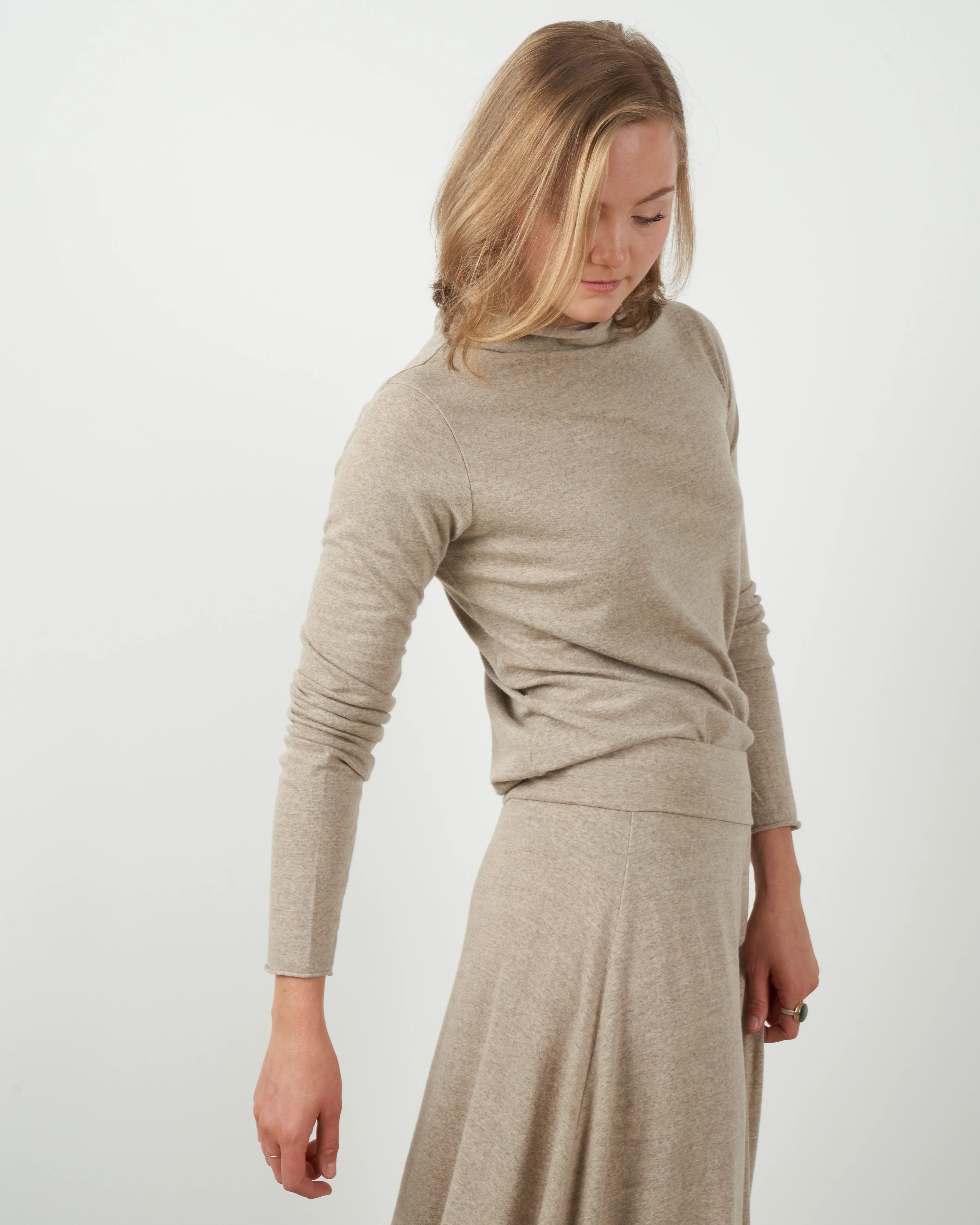 maglia vulcano charme rollneck top - nut - Image 2
