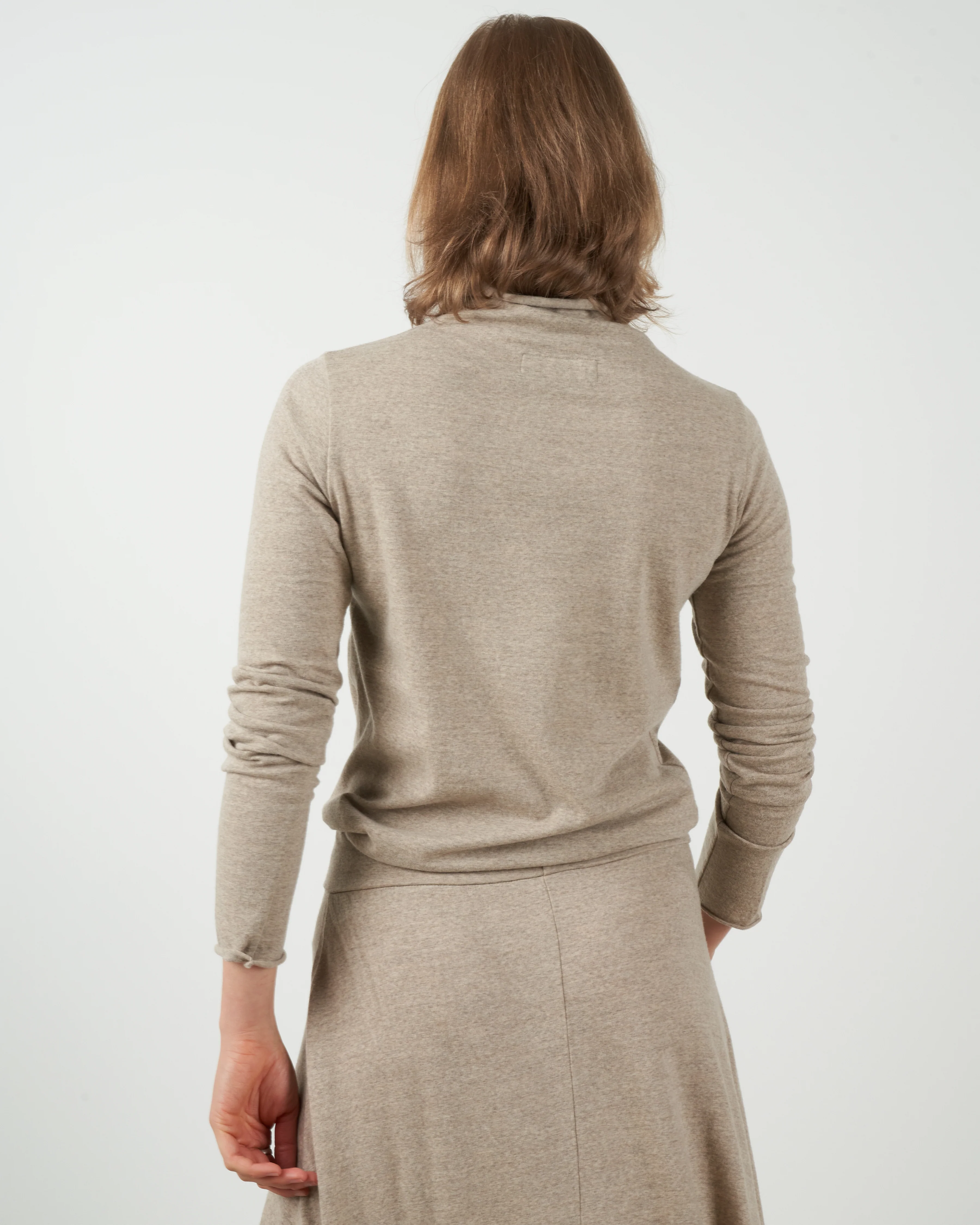 maglia vulcano charme rollneck top - nut - Image 3