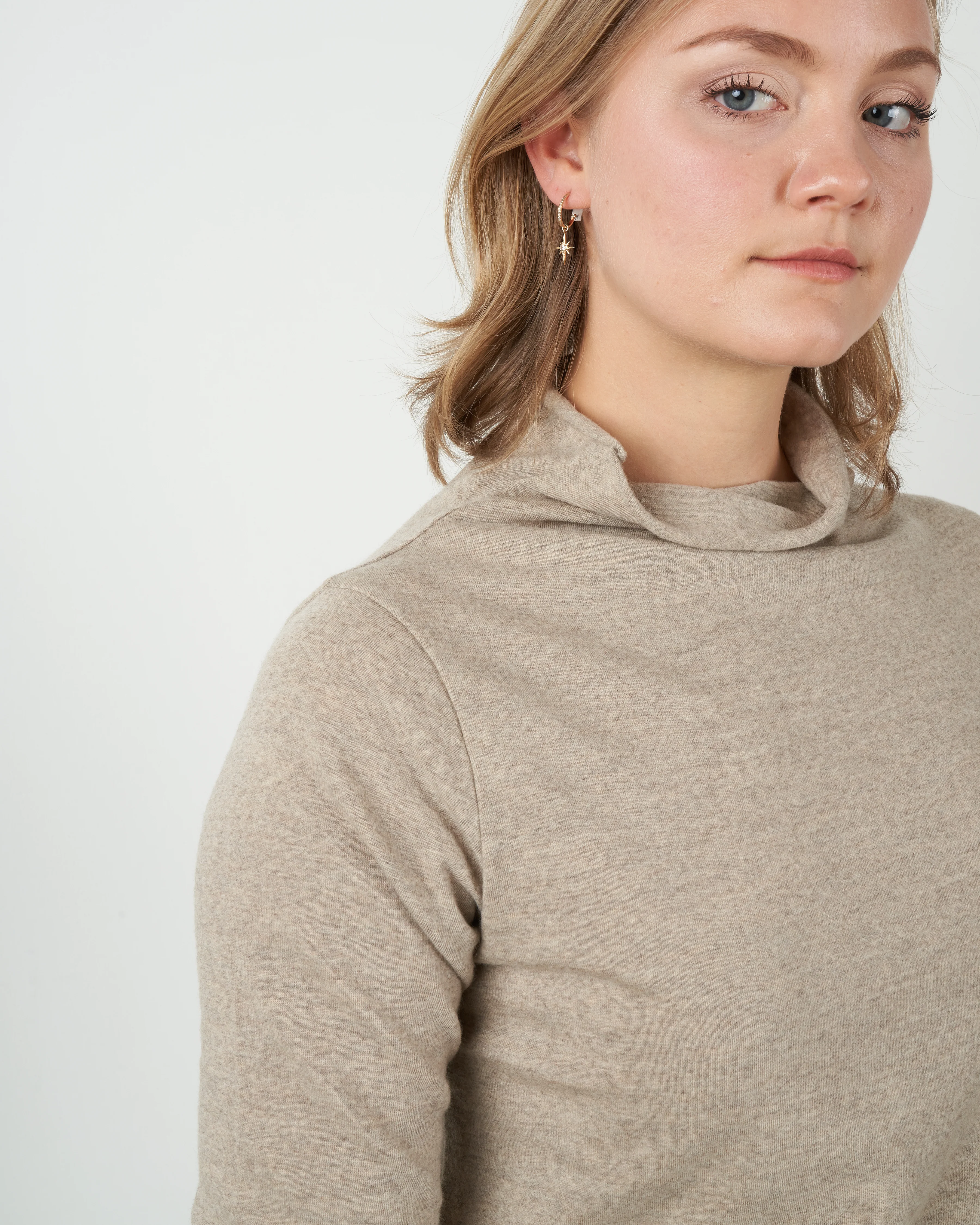 maglia vulcano charme rollneck top - nut - Image 5
