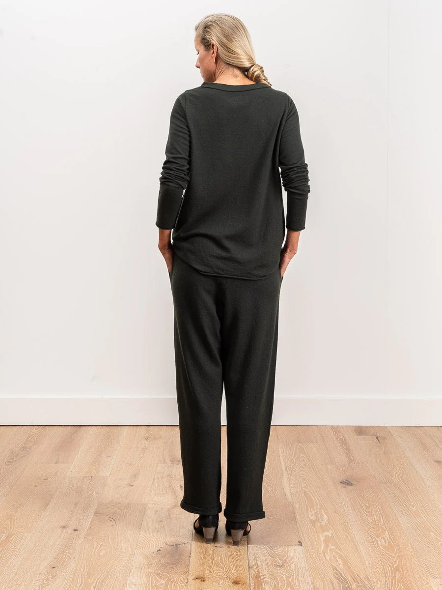 v-neck top - moss - Image 3