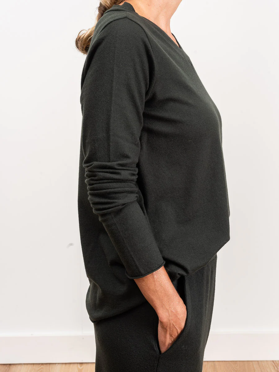 v-neck top - moss - Image 5