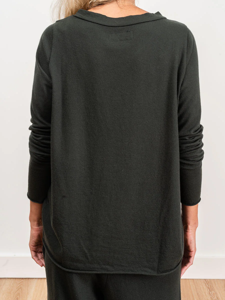 v-neck top - moss - Image 6