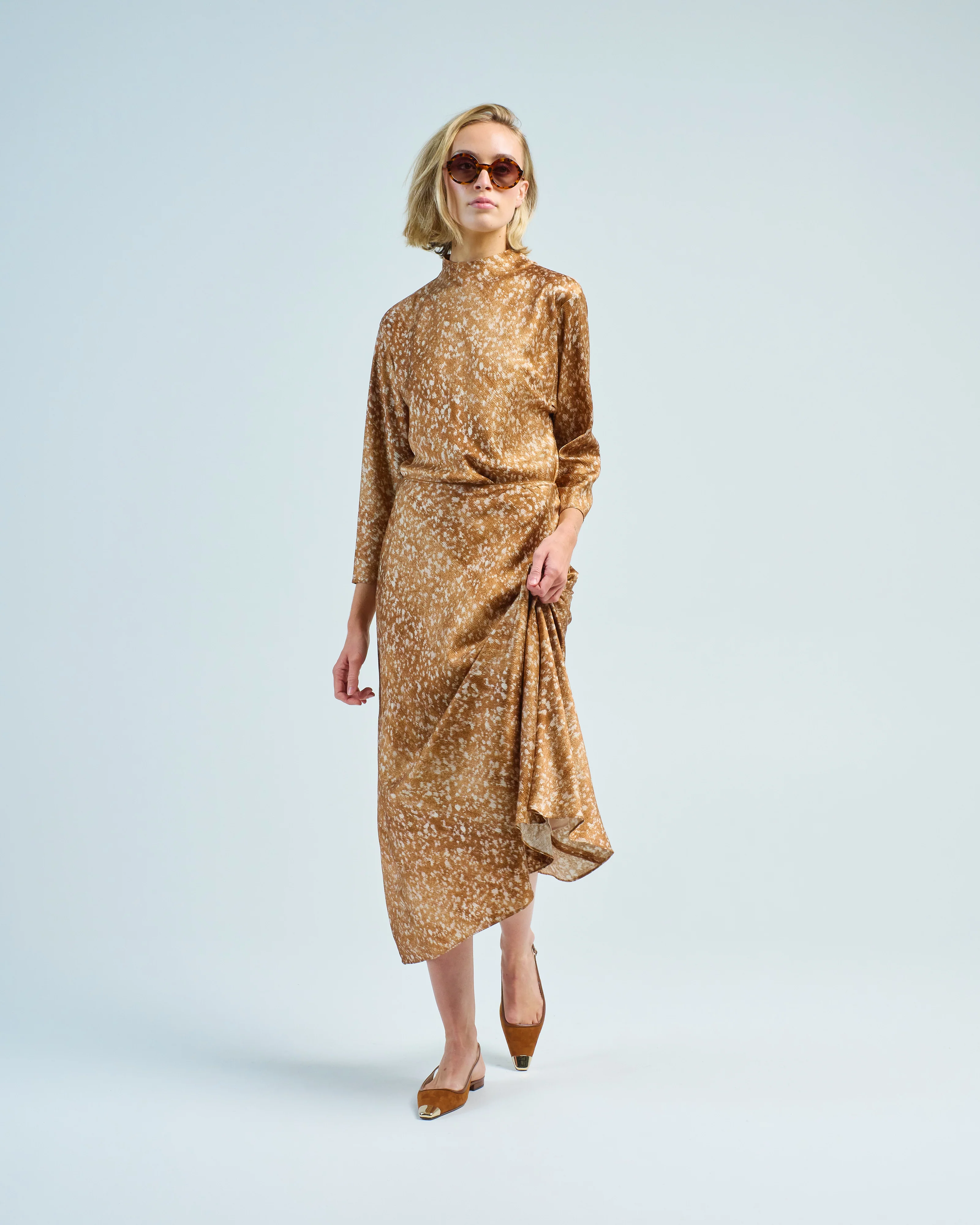 bias cut flared maxi skirt - Image 2