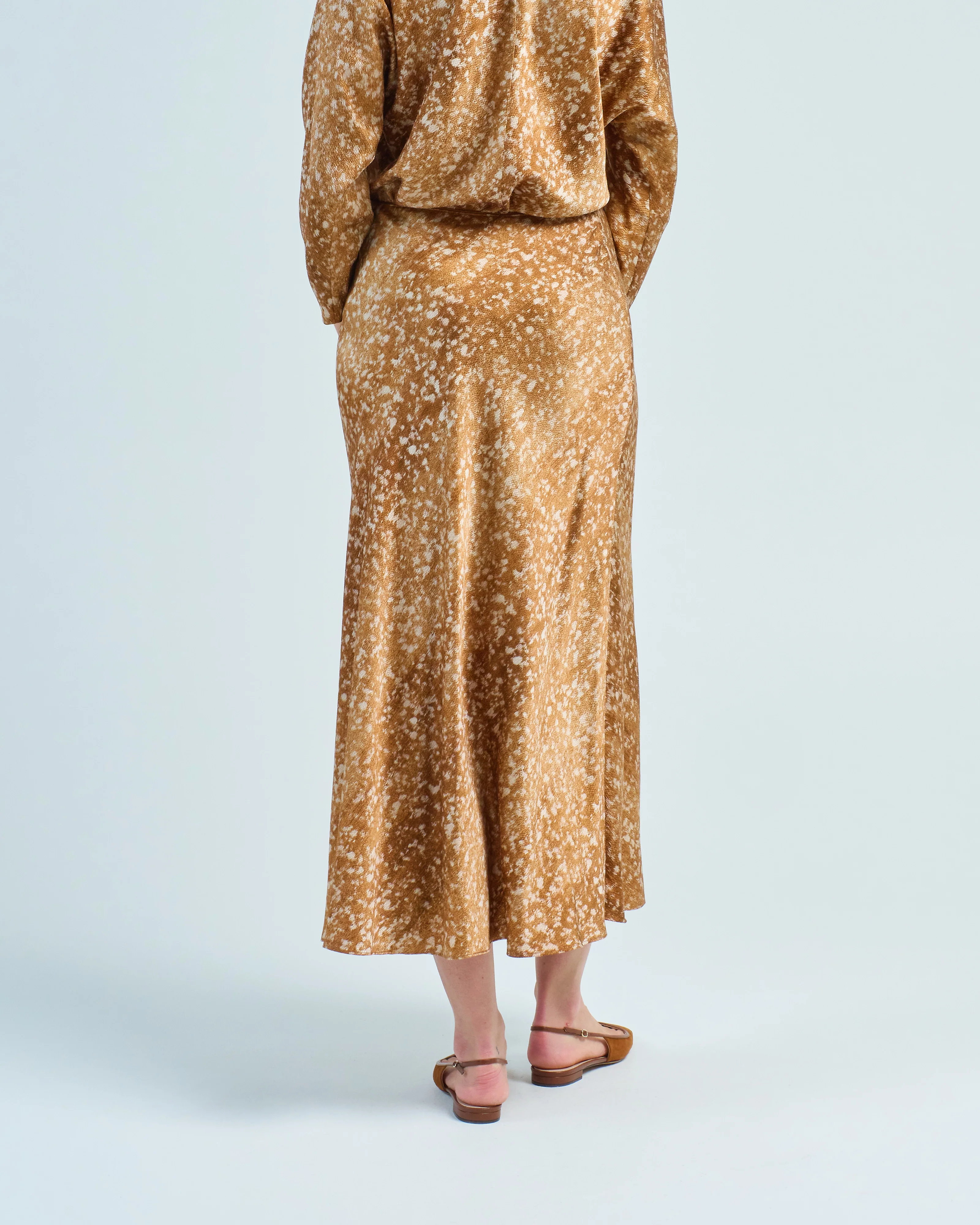 bias cut flared maxi skirt - Image 4
