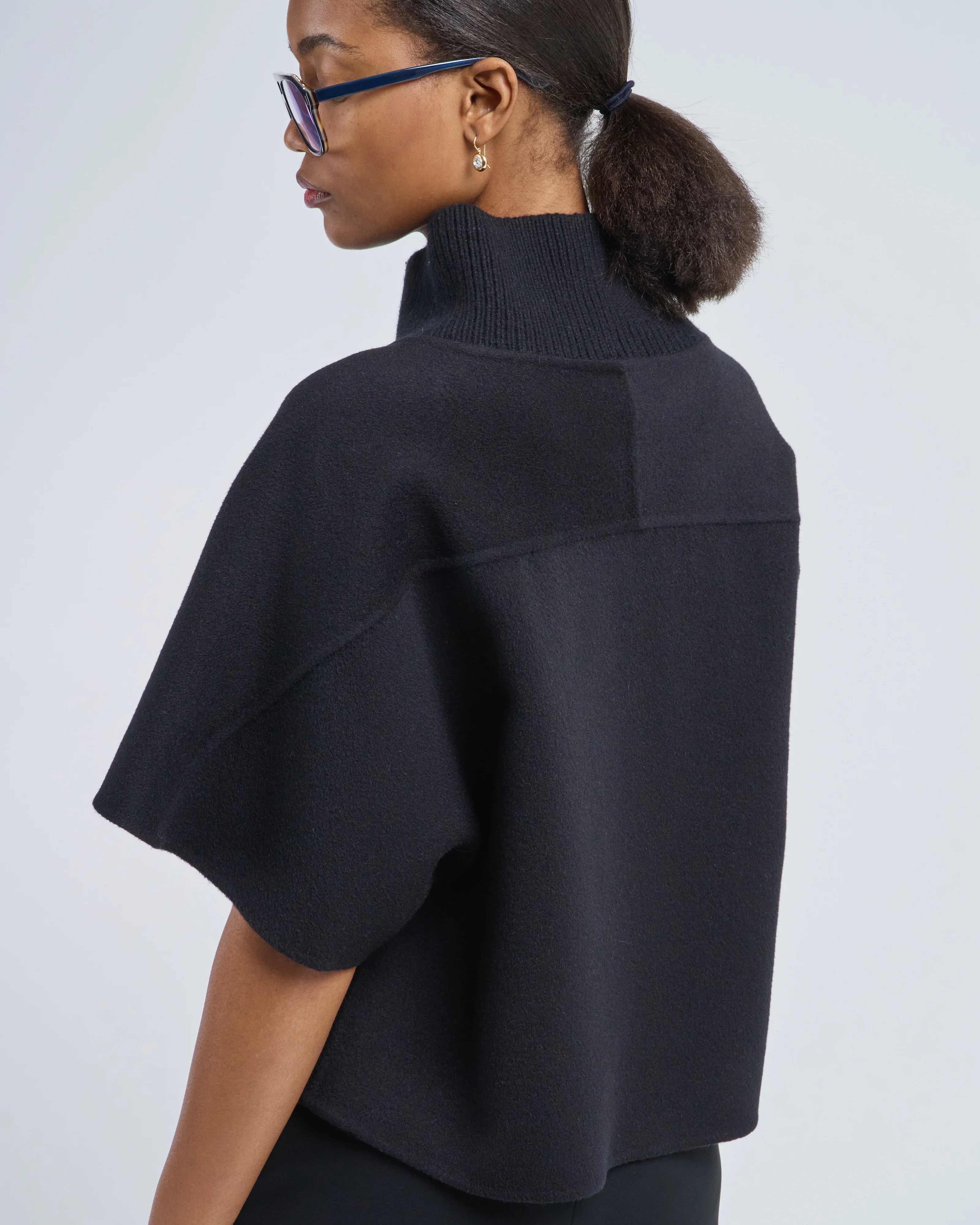 blouse w/ knit collar - Image 5