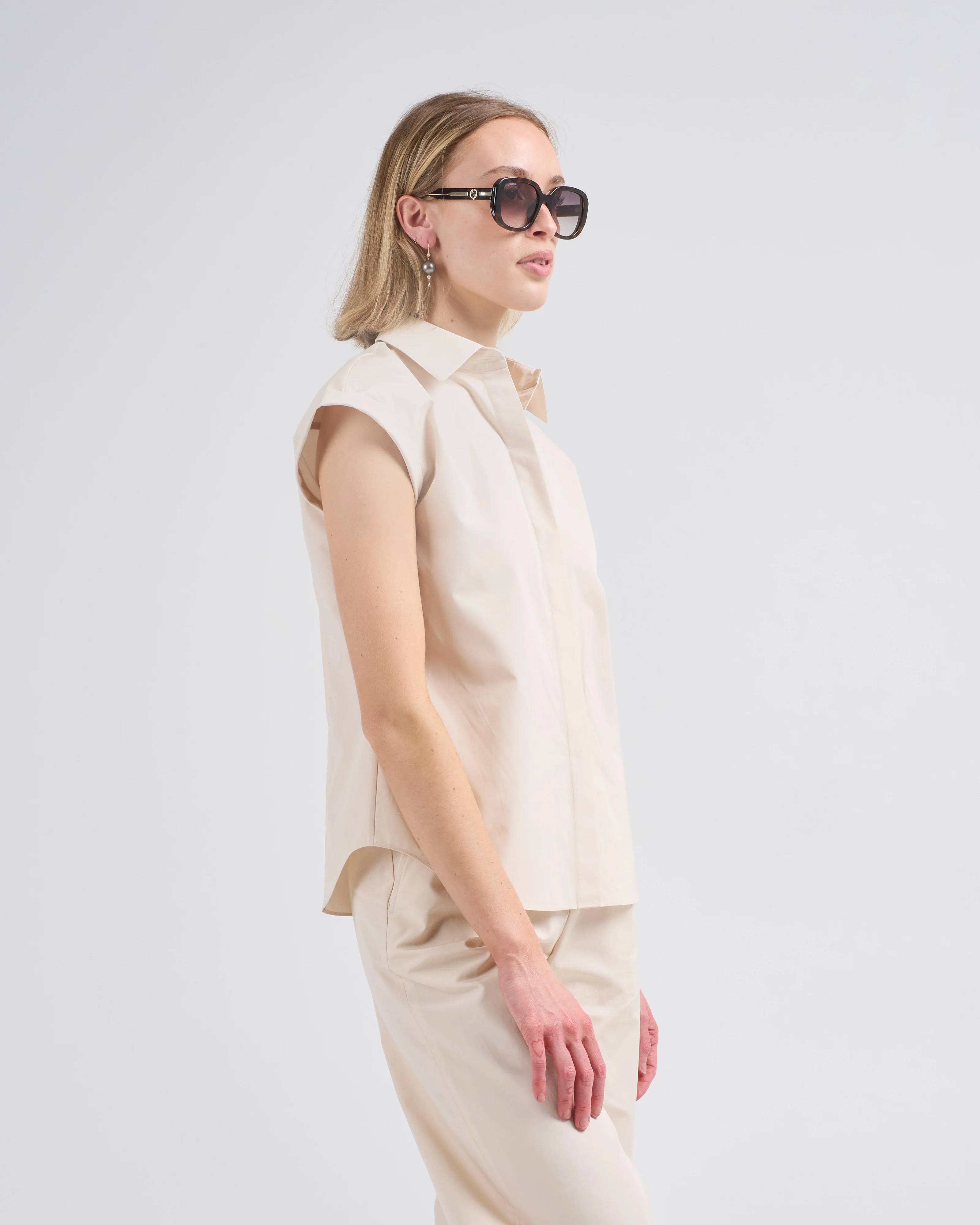 cap sleeve fitted shirt - Image 2