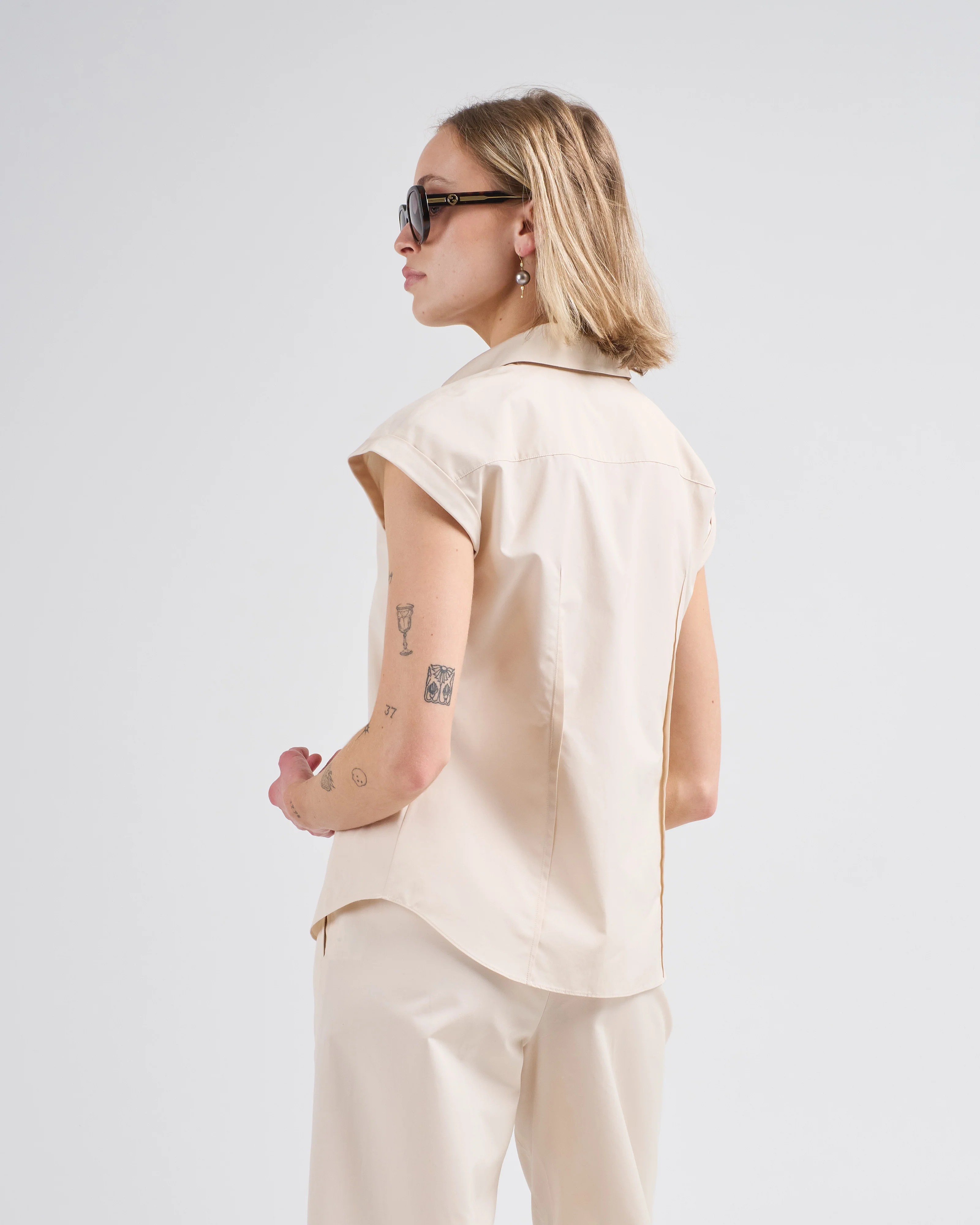 cap sleeve fitted shirt - Image 3