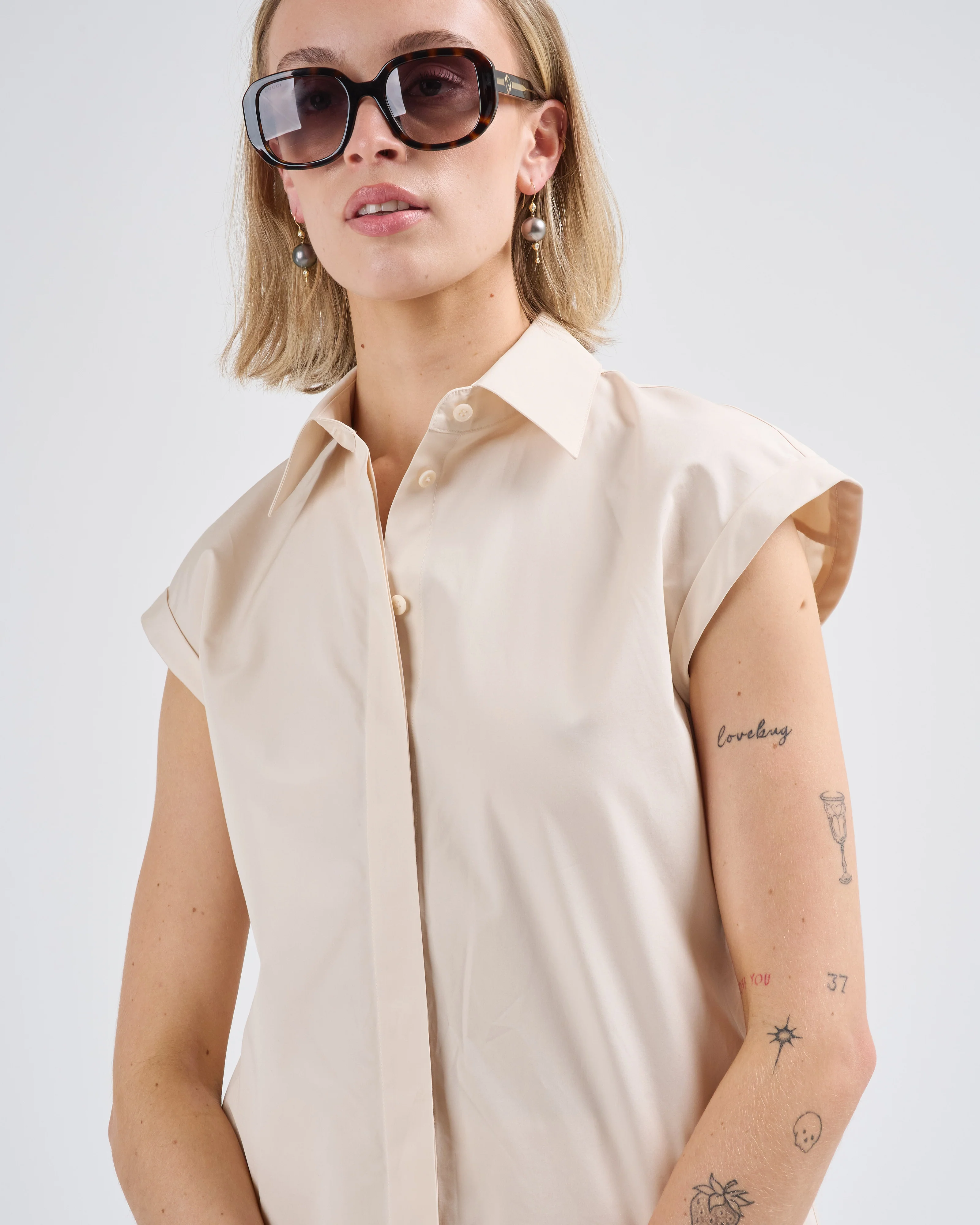 cap sleeve fitted shirt - Image 5