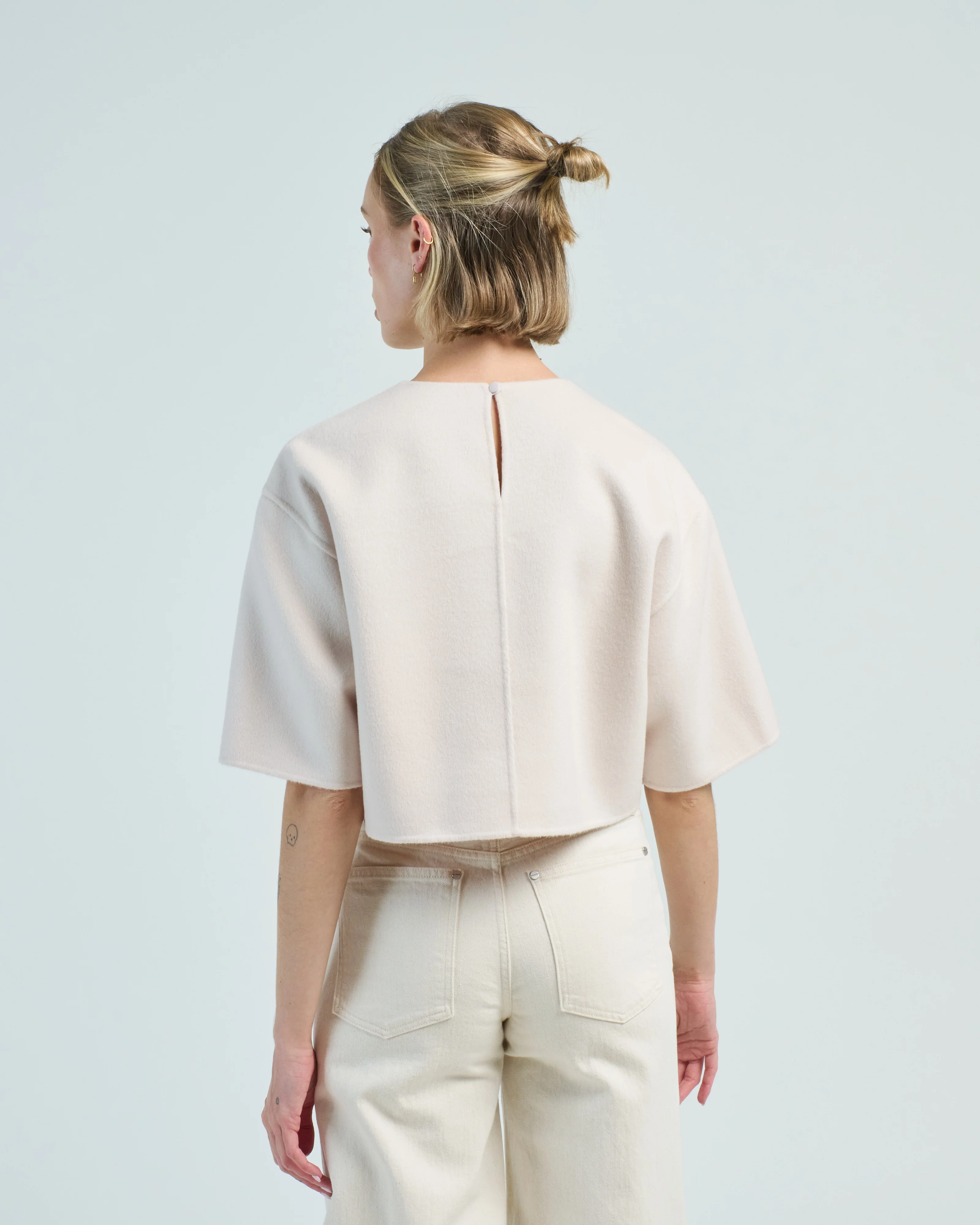 drop shoulder crewneck blouse - Image 4