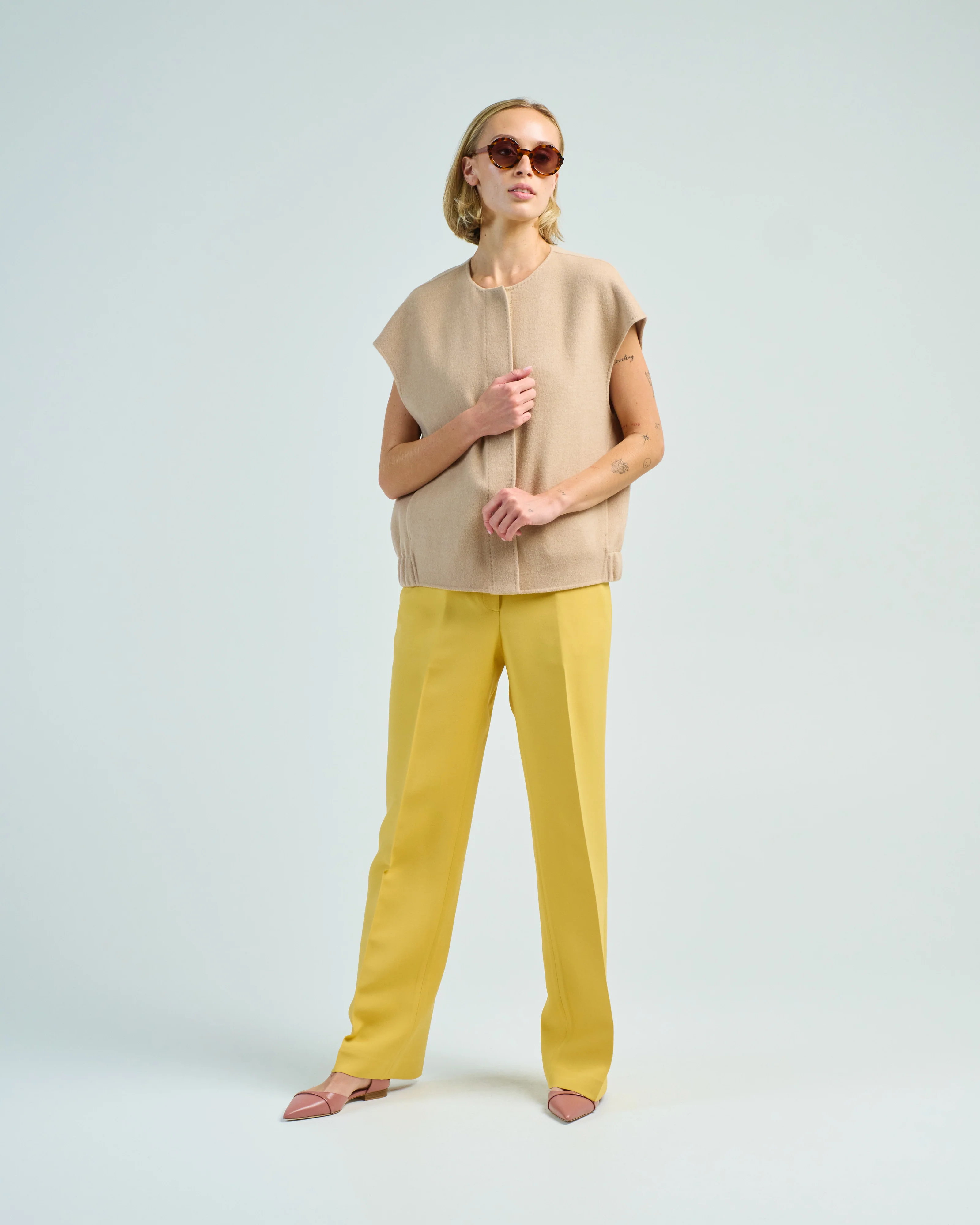 drop shoulder sleeveless jacket - Image 2