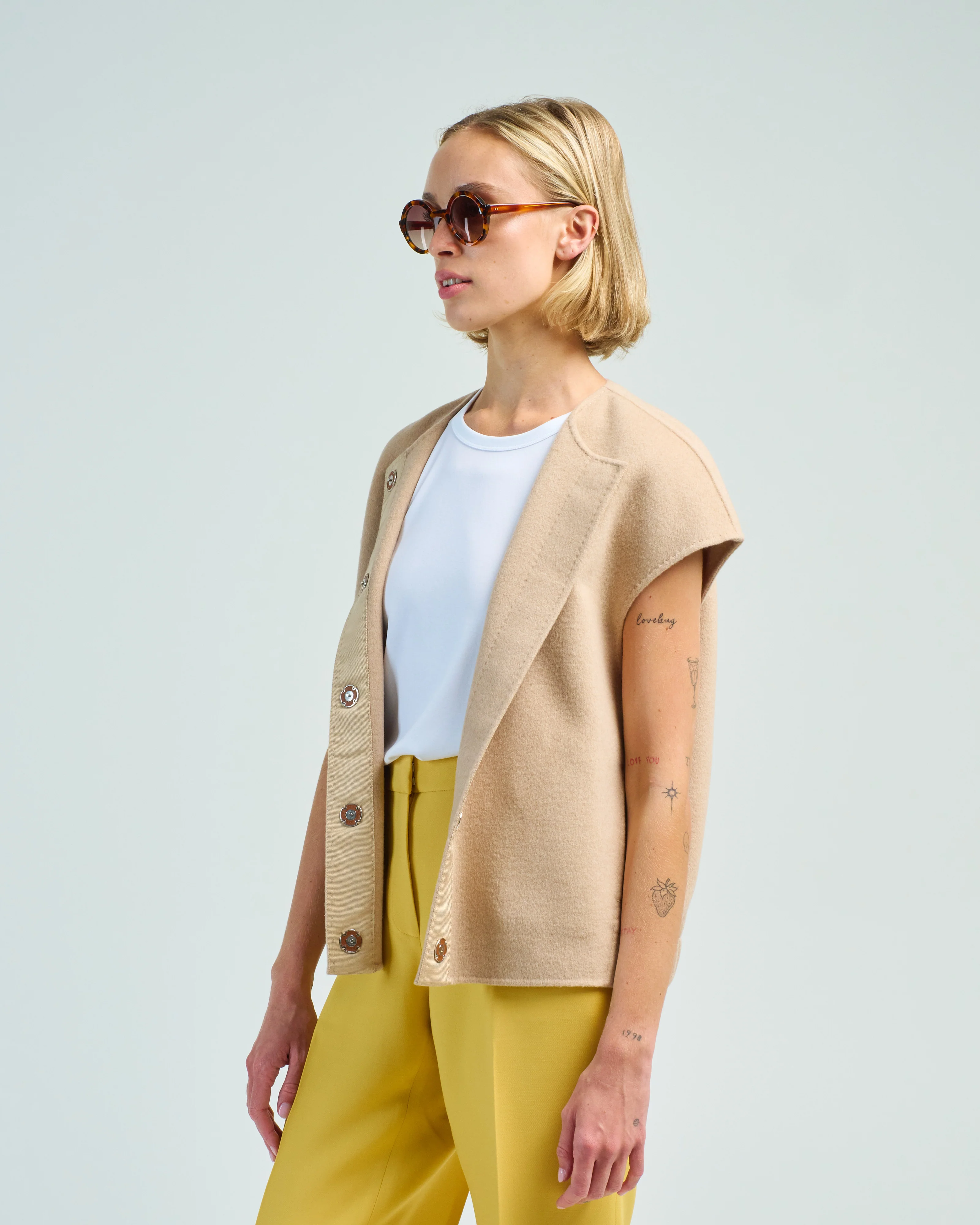 drop shoulder sleeveless jacket - Image 3