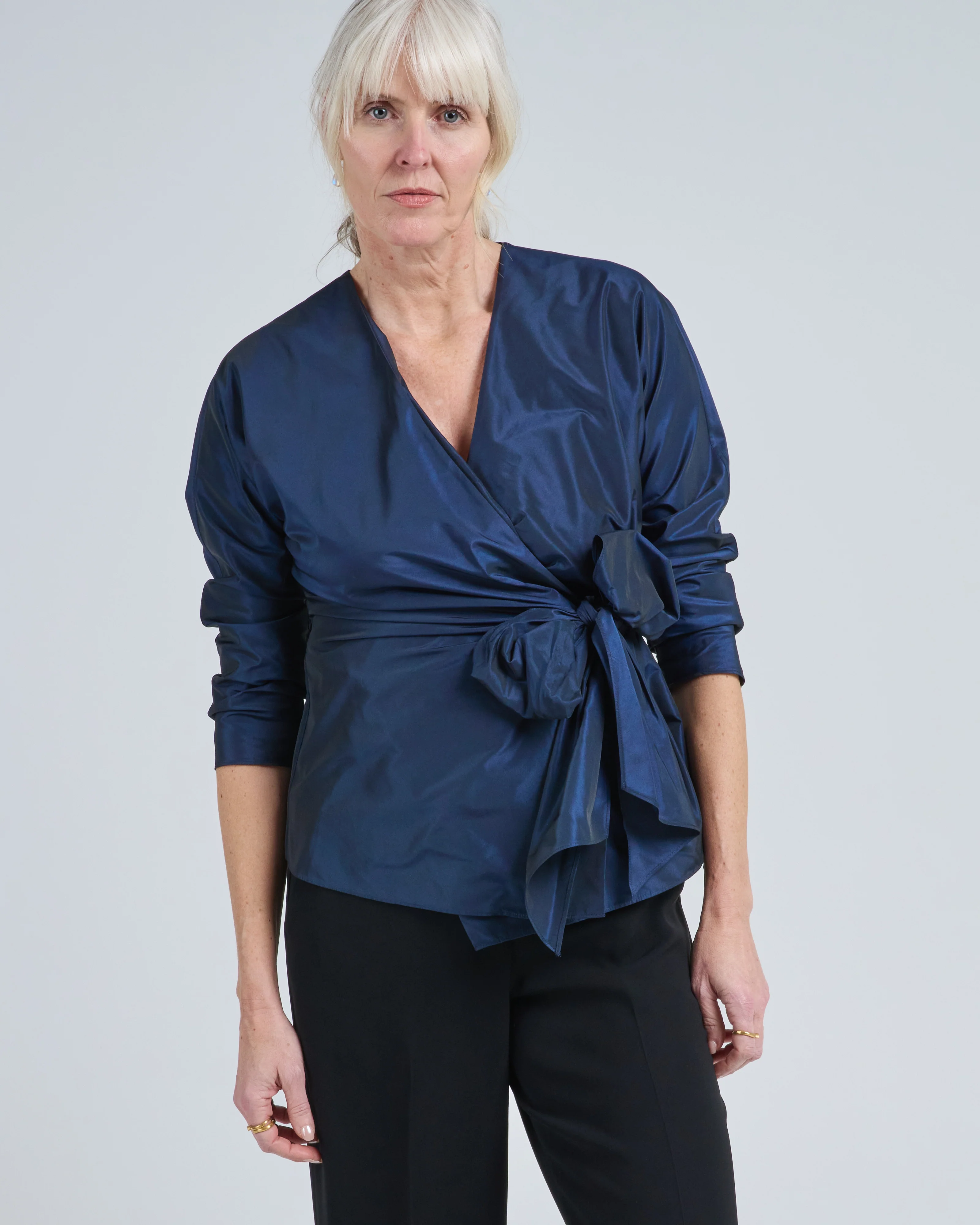 fitted wrap blouse - Image 3