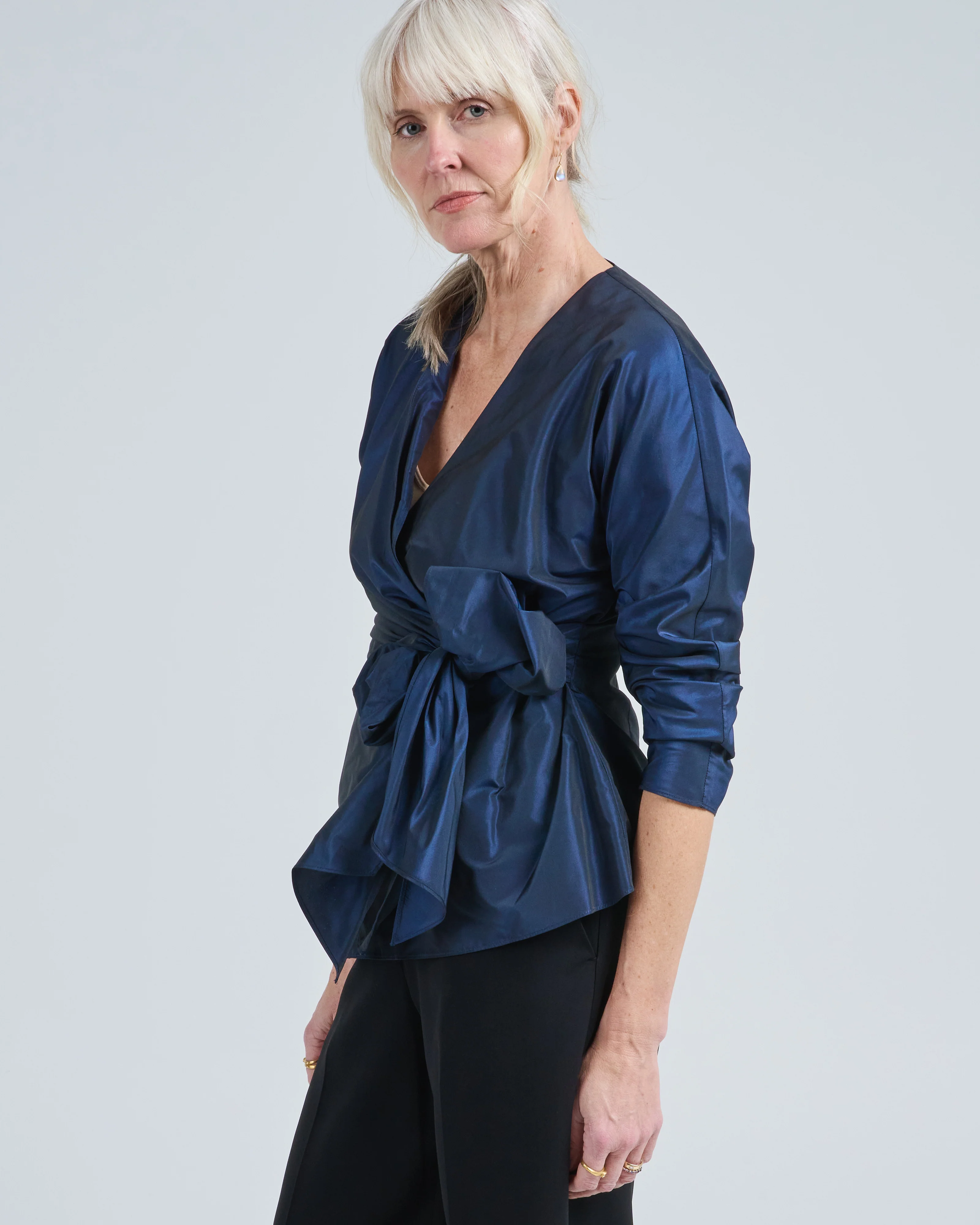 fitted wrap blouse - Image 4