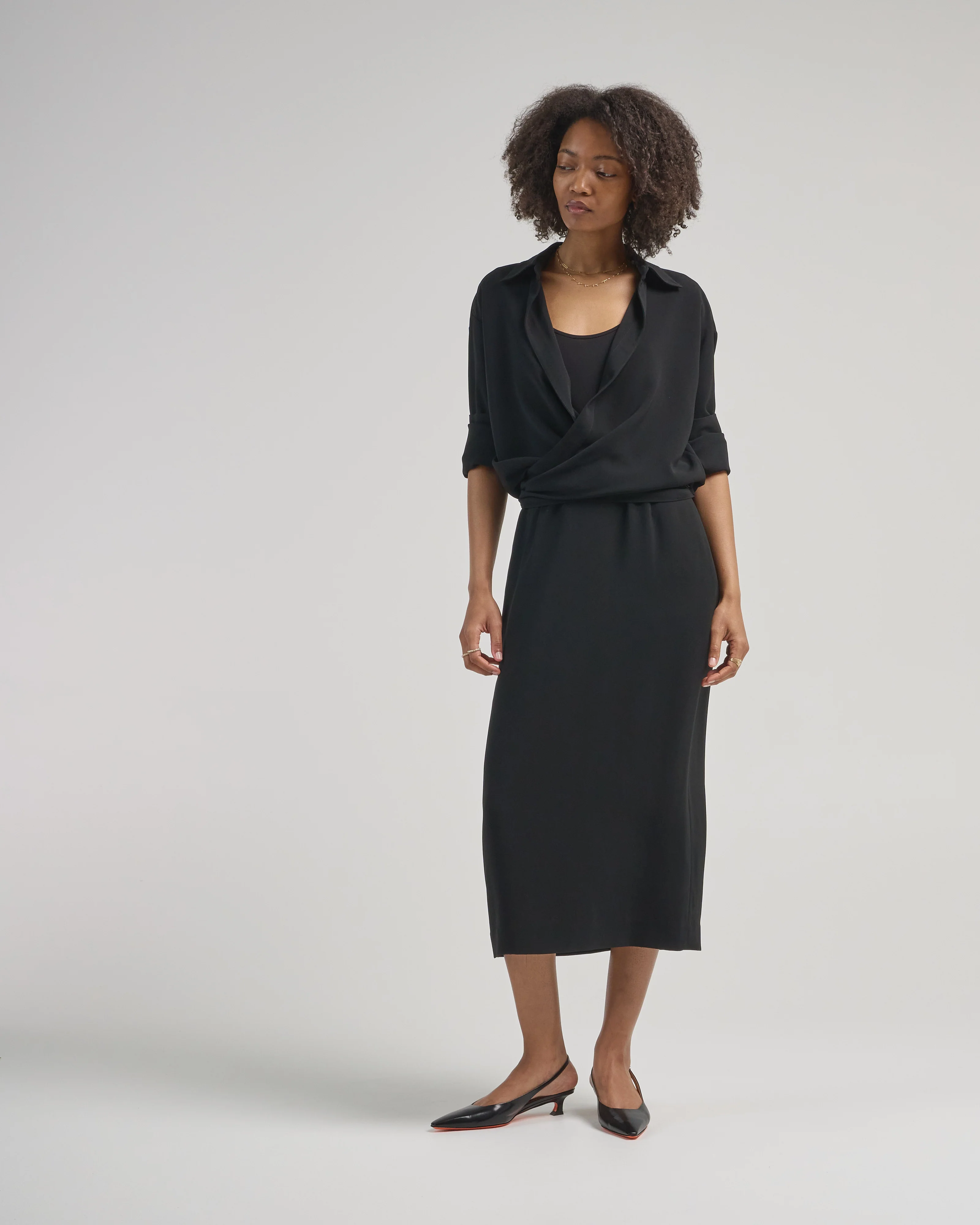 ls convertible maxi dress