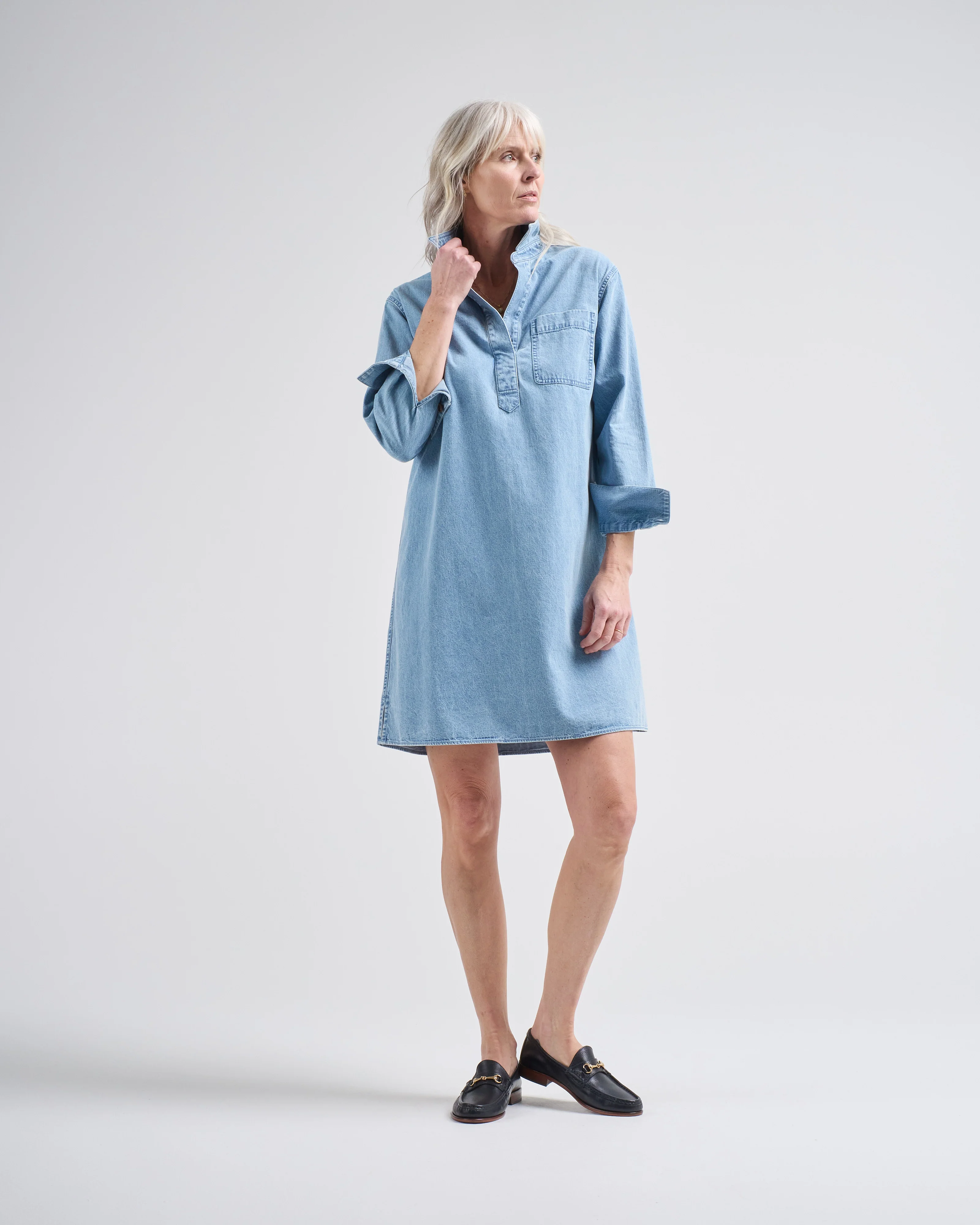 patch pocket popover dress