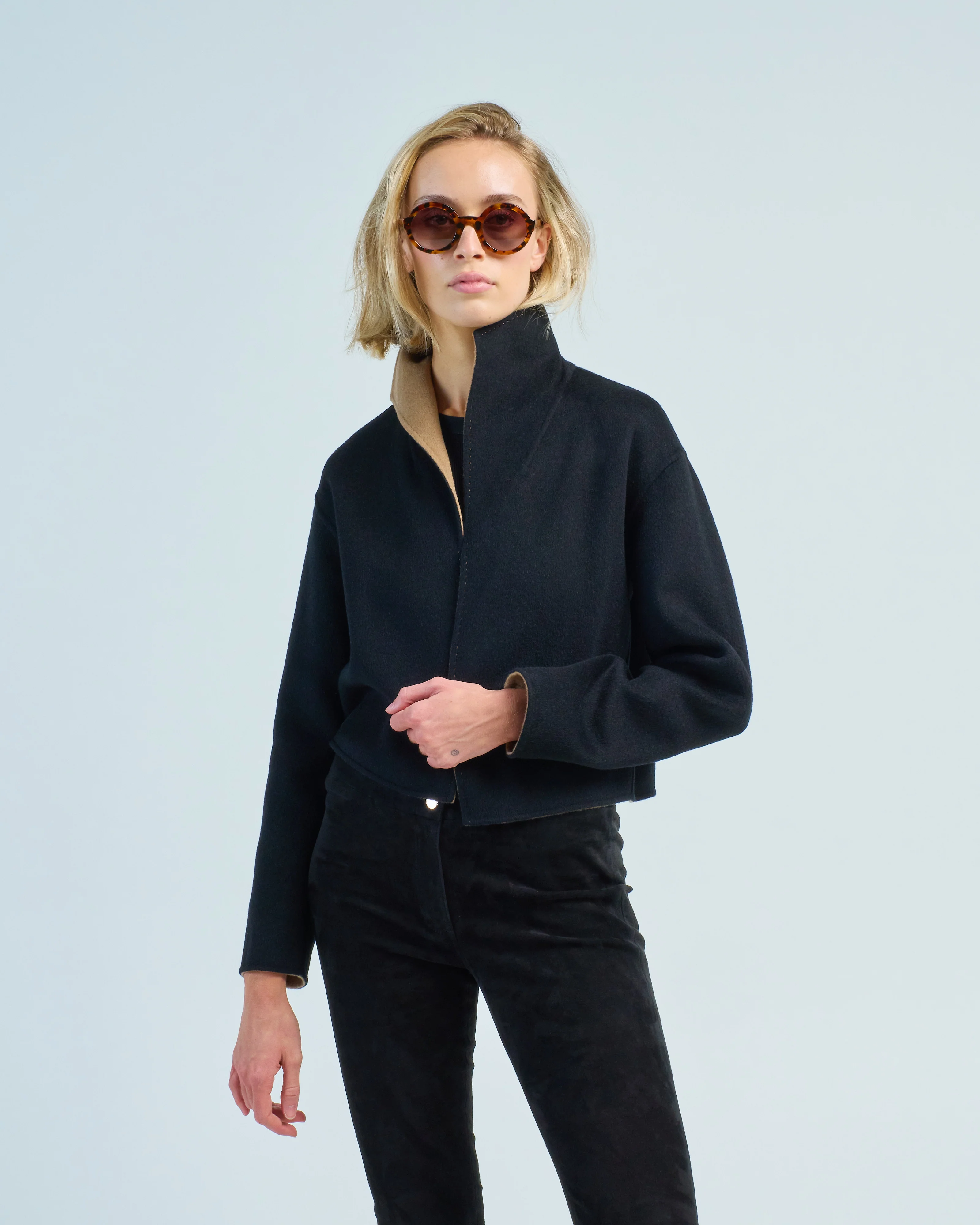 reversible cropped jacket - Image 2
