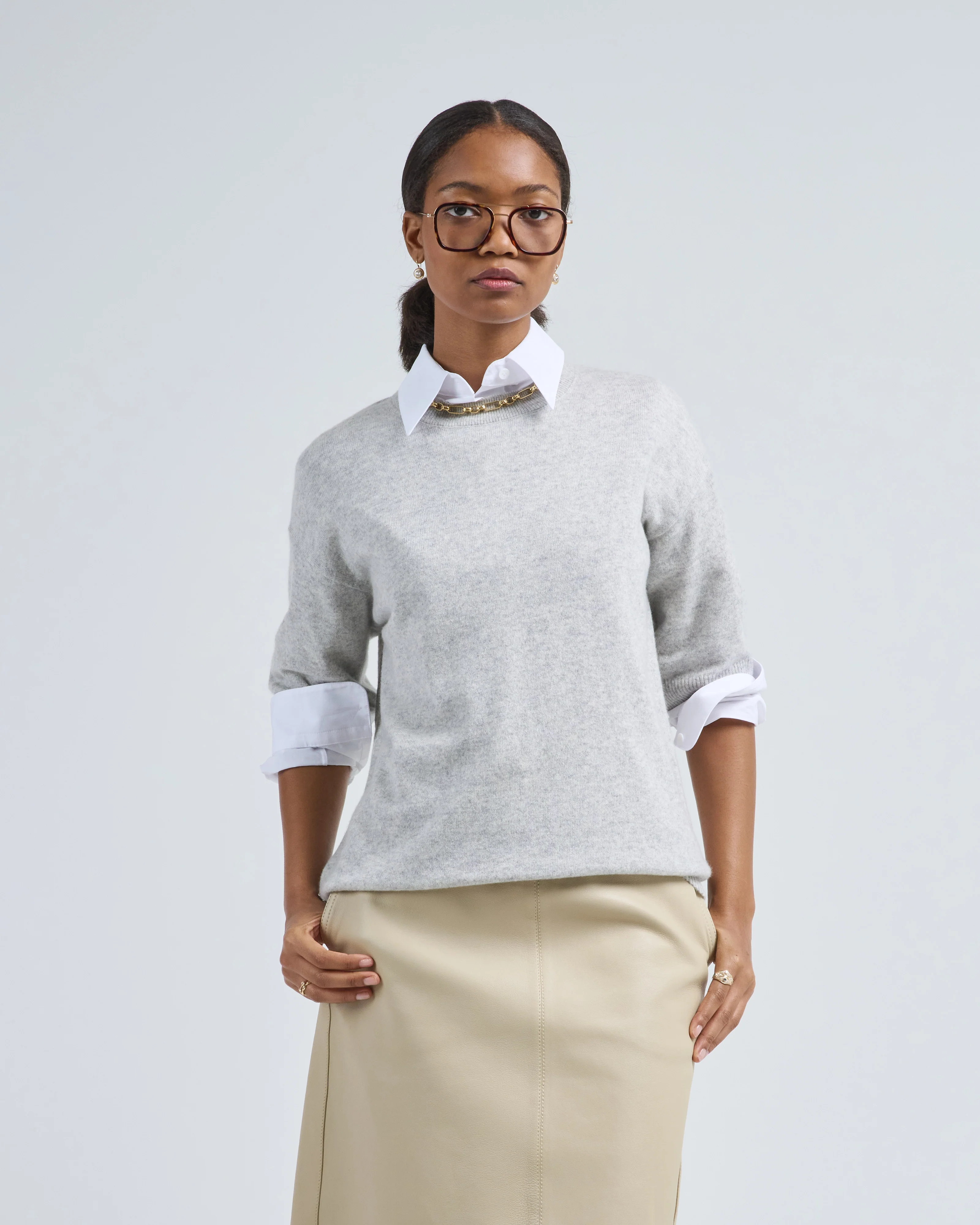 short sleeve crewneck sweater - Image 3