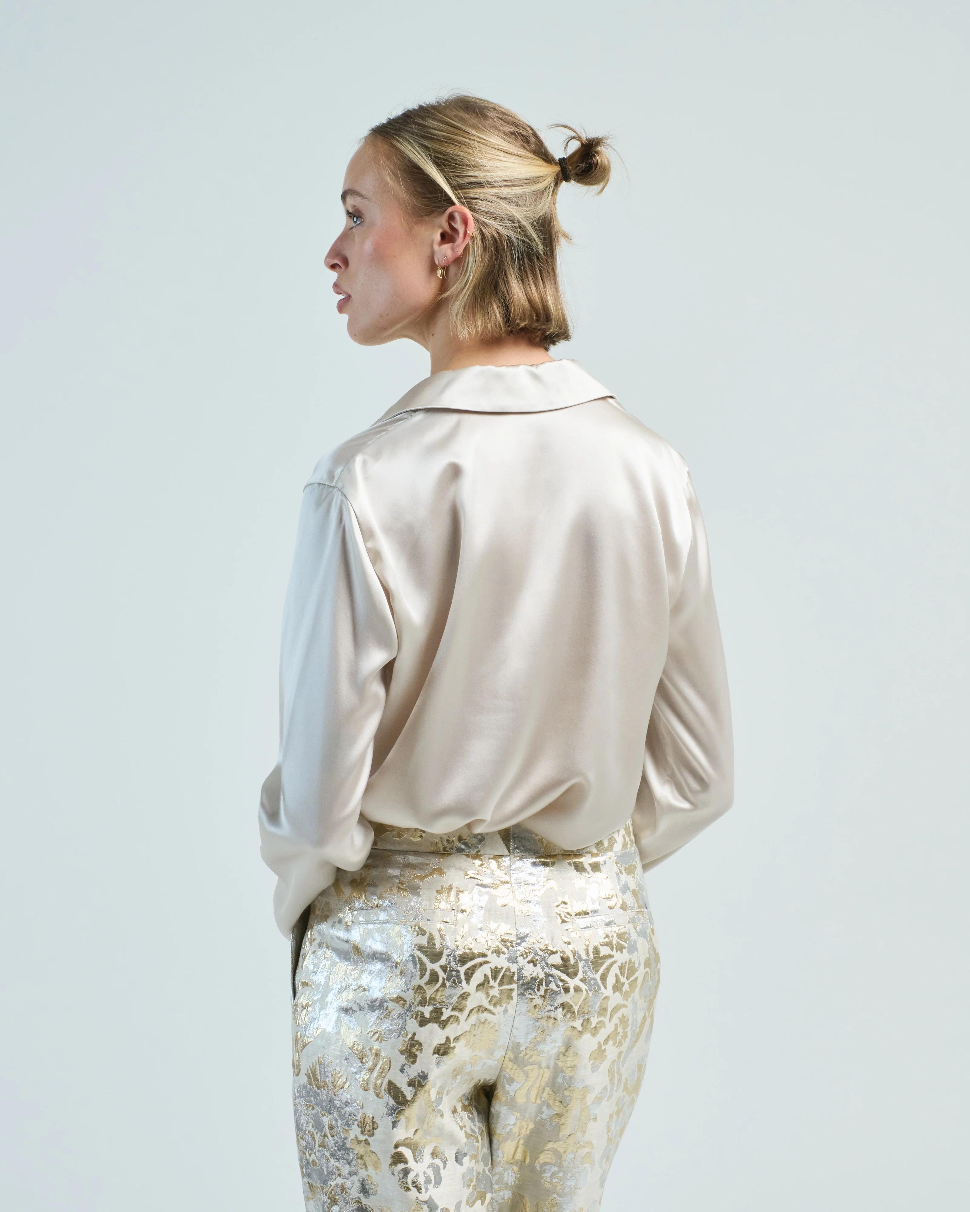 split collar popover blouse - Image 4