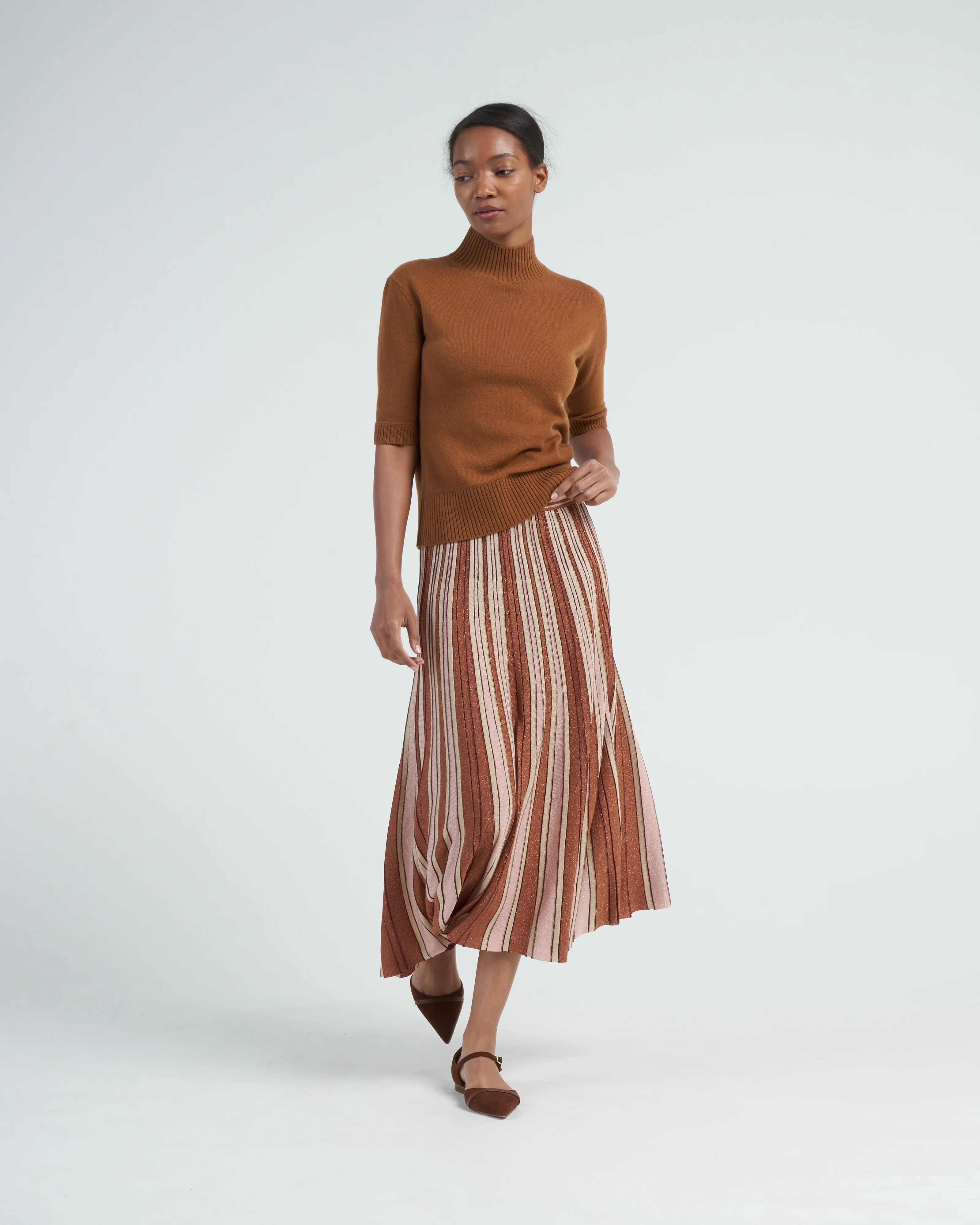 elbow sleeve turtleneck - vintage vicuna - Image 2